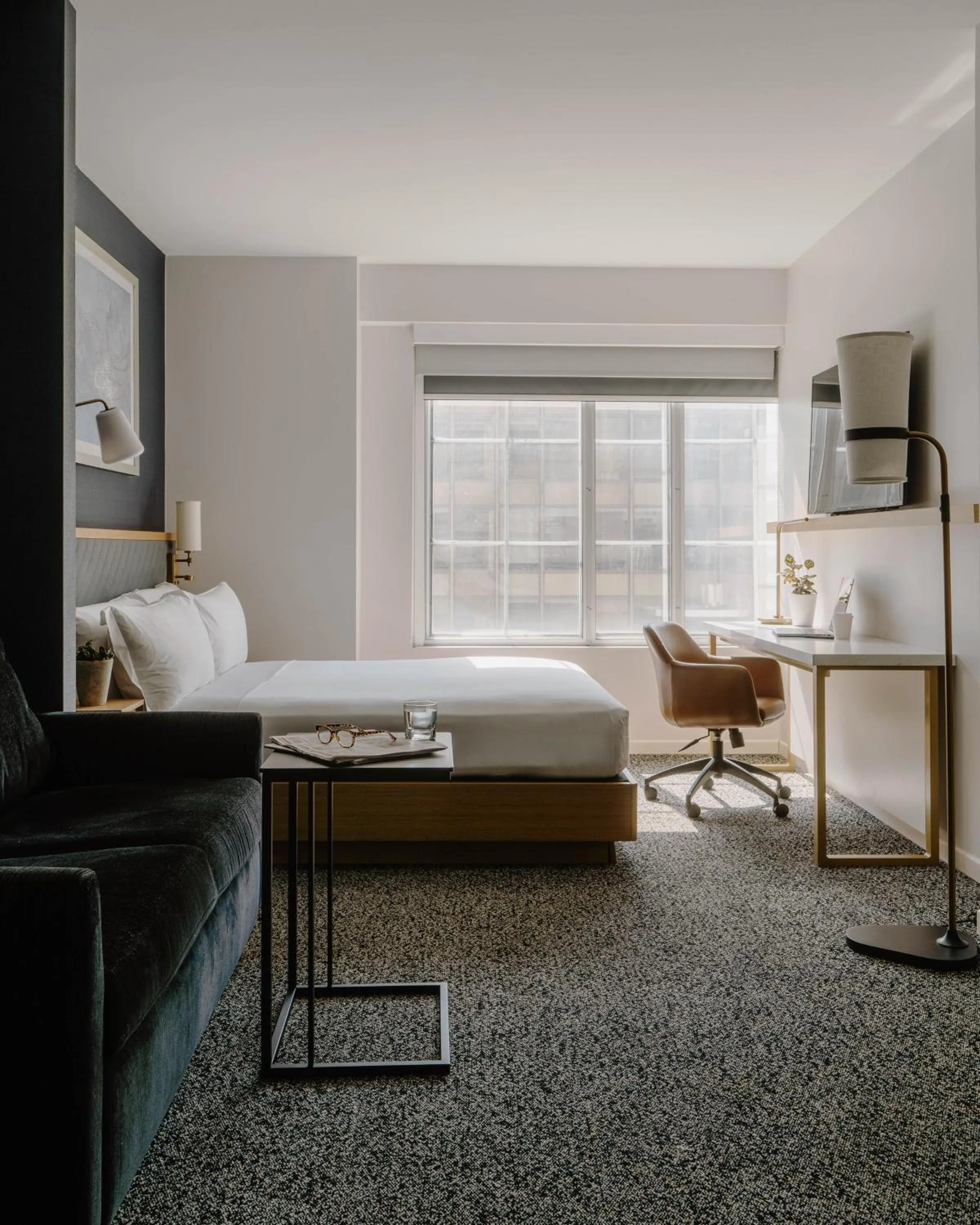 Bed in Club Quarters Hotel White House, Washington DC