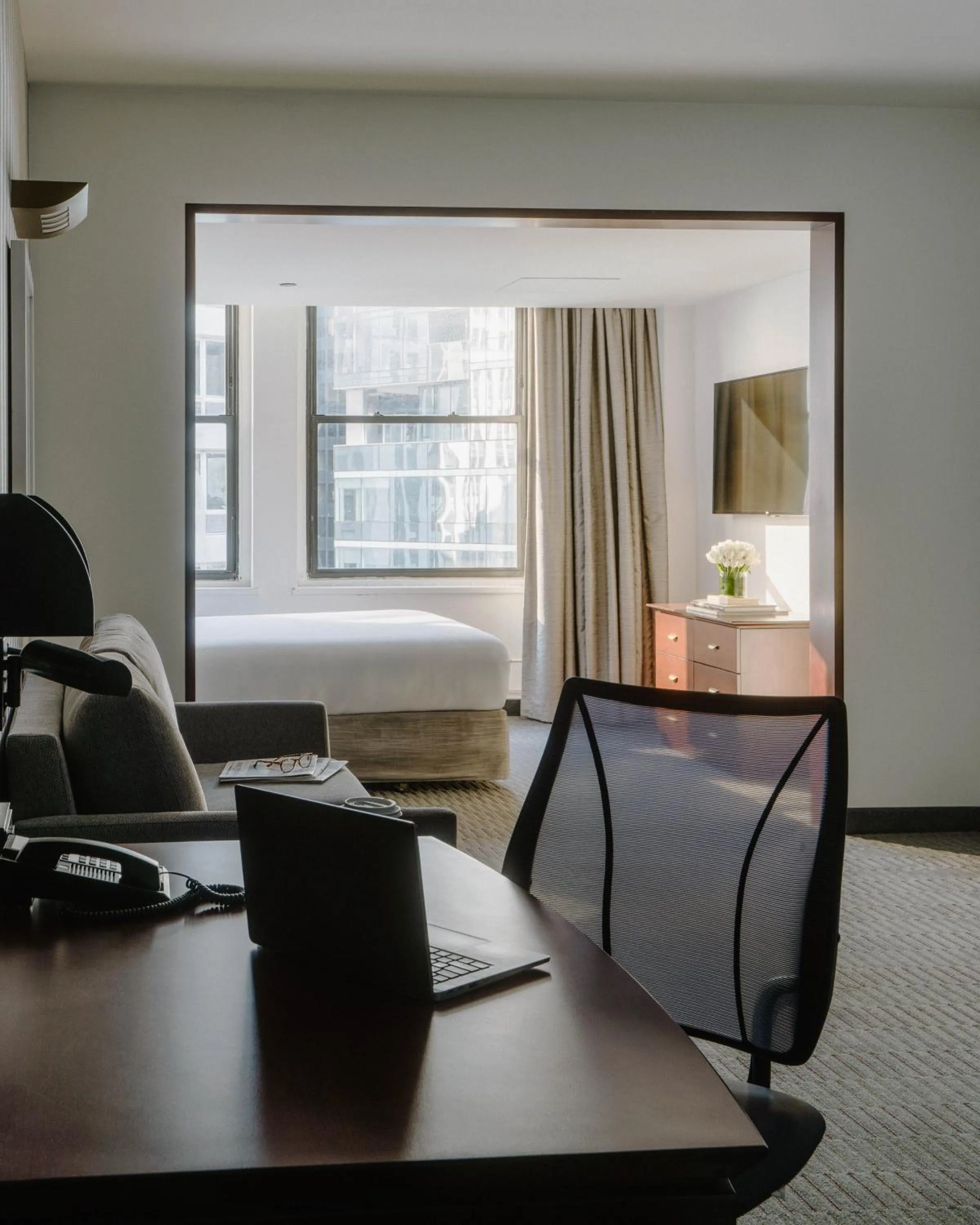 Bedroom in Club Quarters Hotel Wacker at Michigan, Chicago