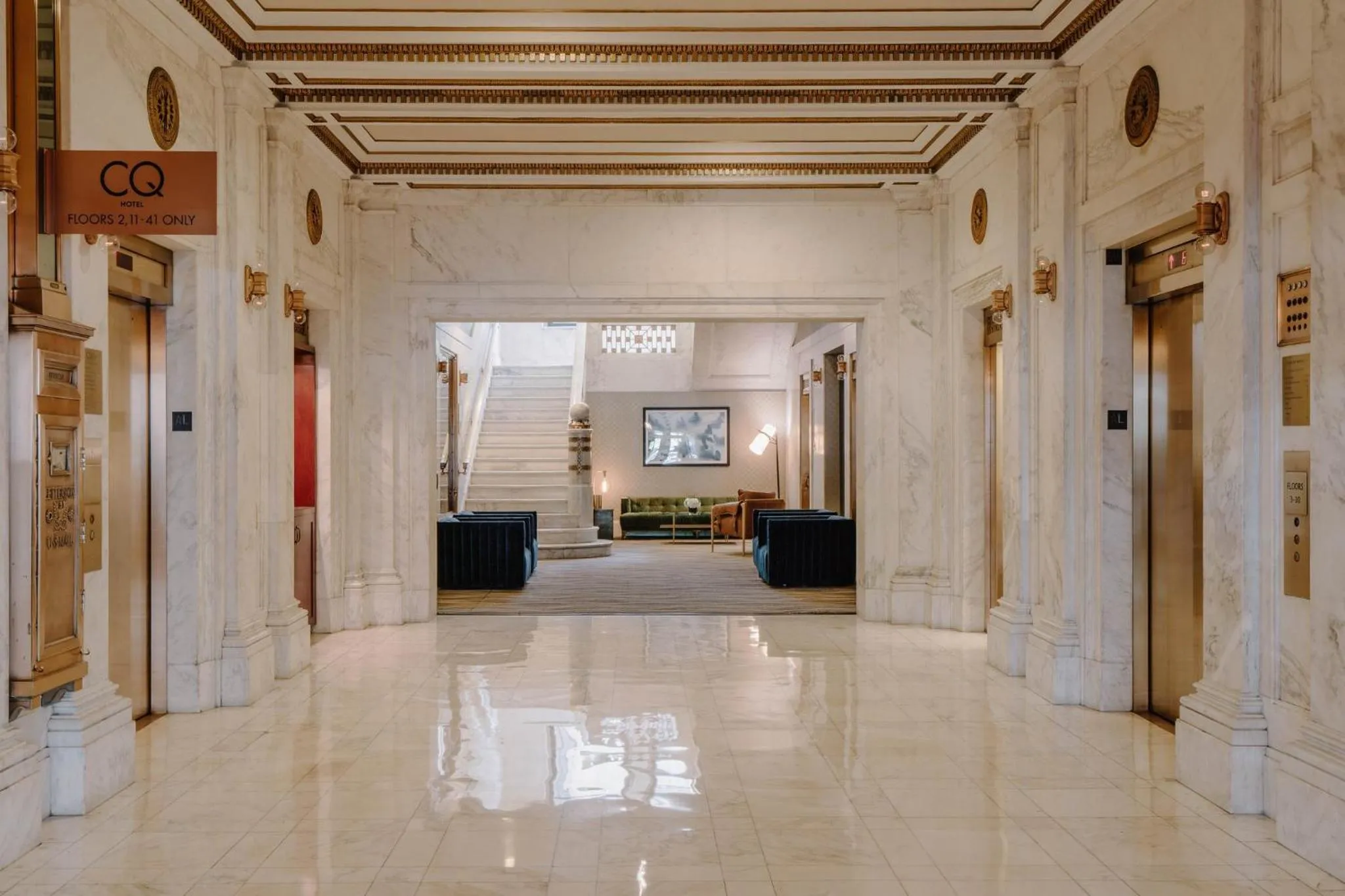 Lobby or reception in Club Quarters Hotel Wacker at Michigan, Chicago