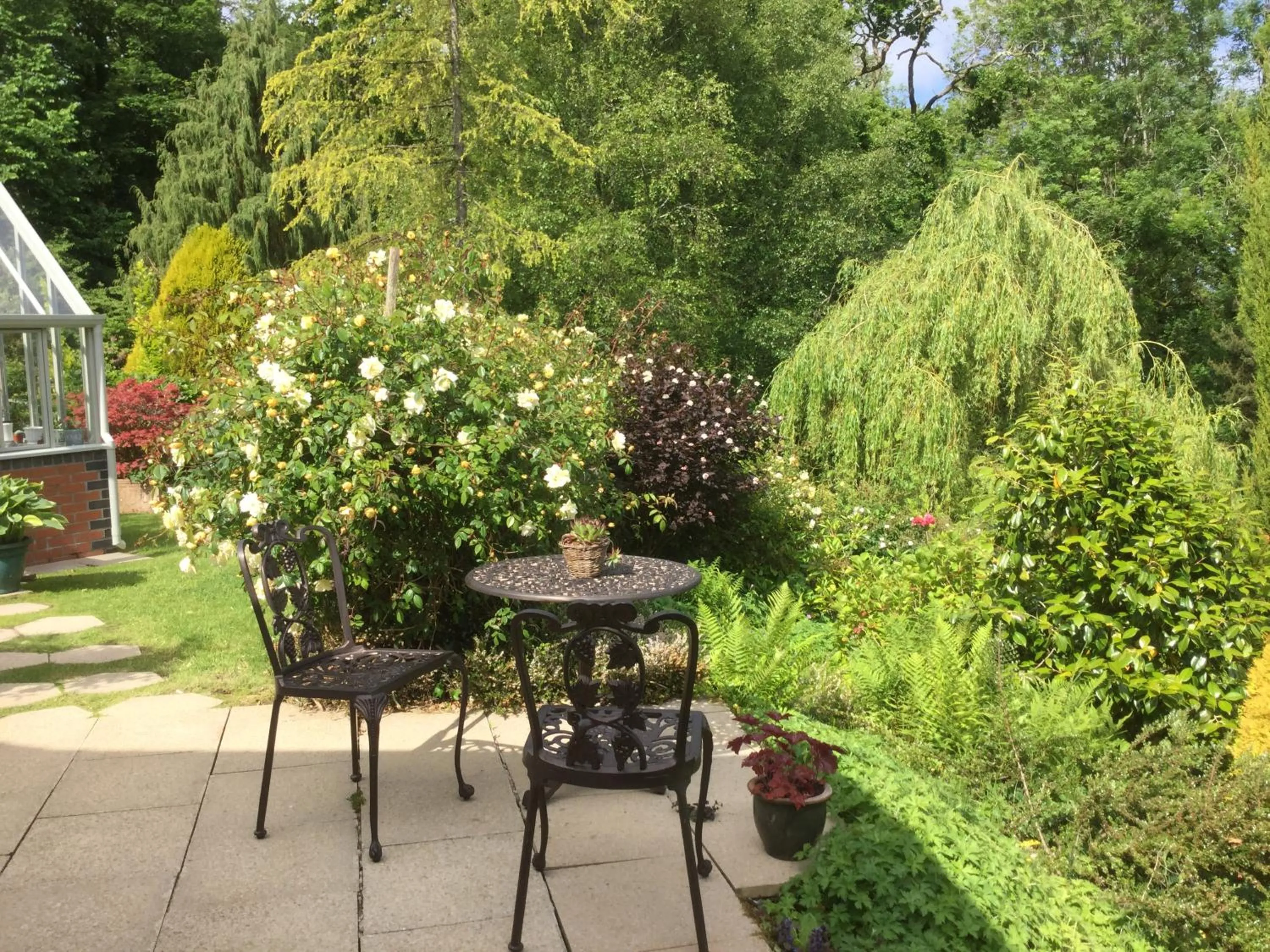 Patio in Dwynant - A Room with a View