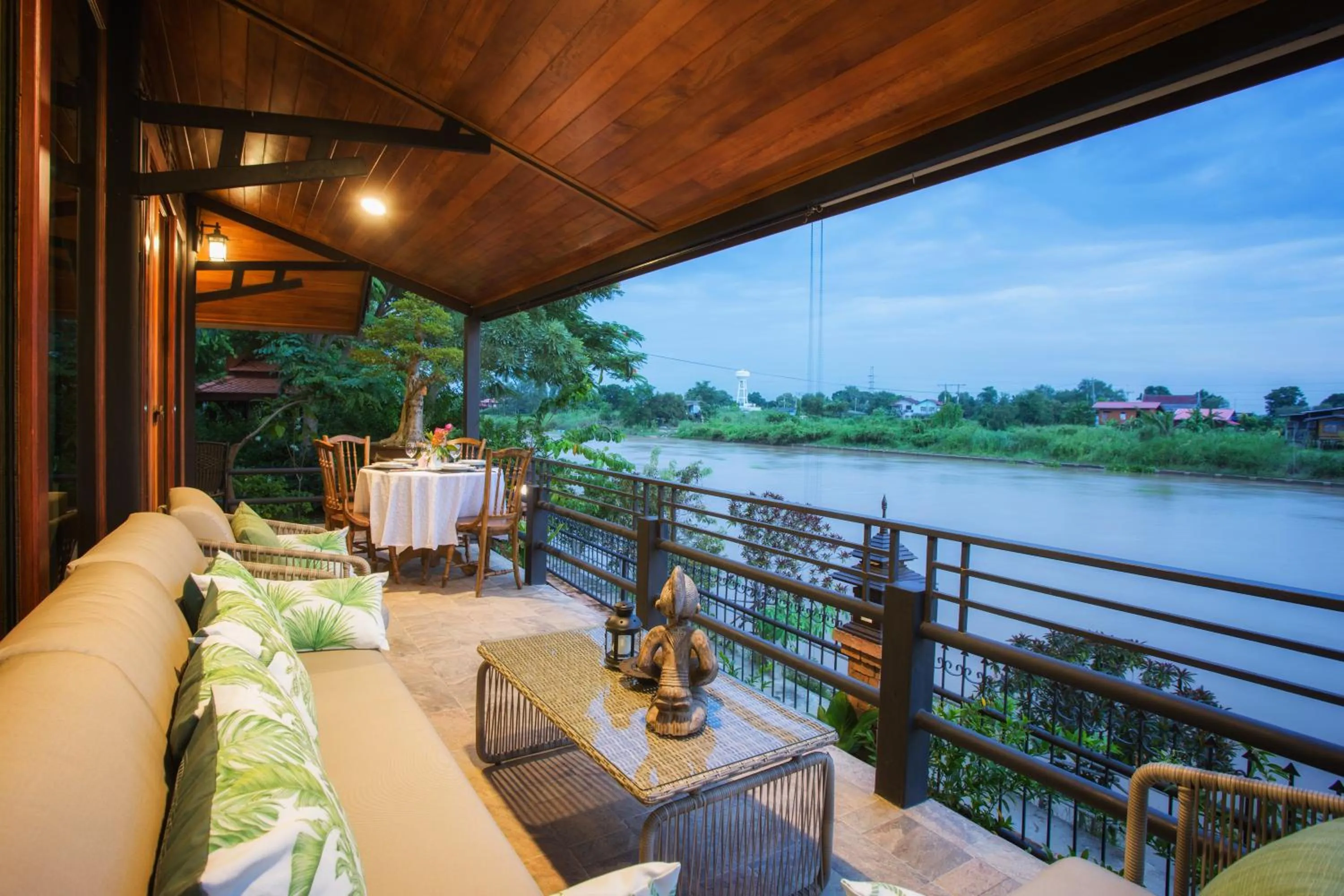Balcony/Terrace in Cattani's Riverside Home