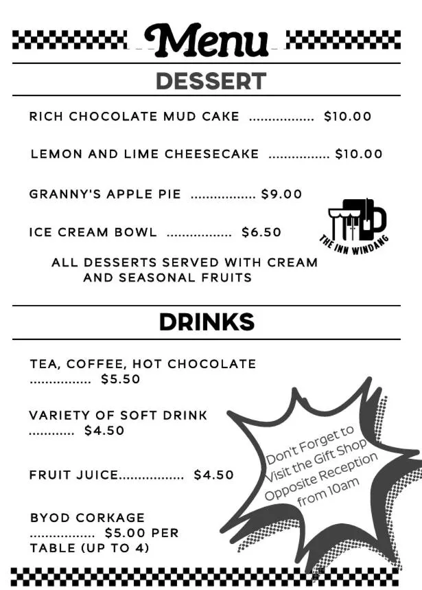 Restaurant/places to eat in Lakeside Inn Wollongong