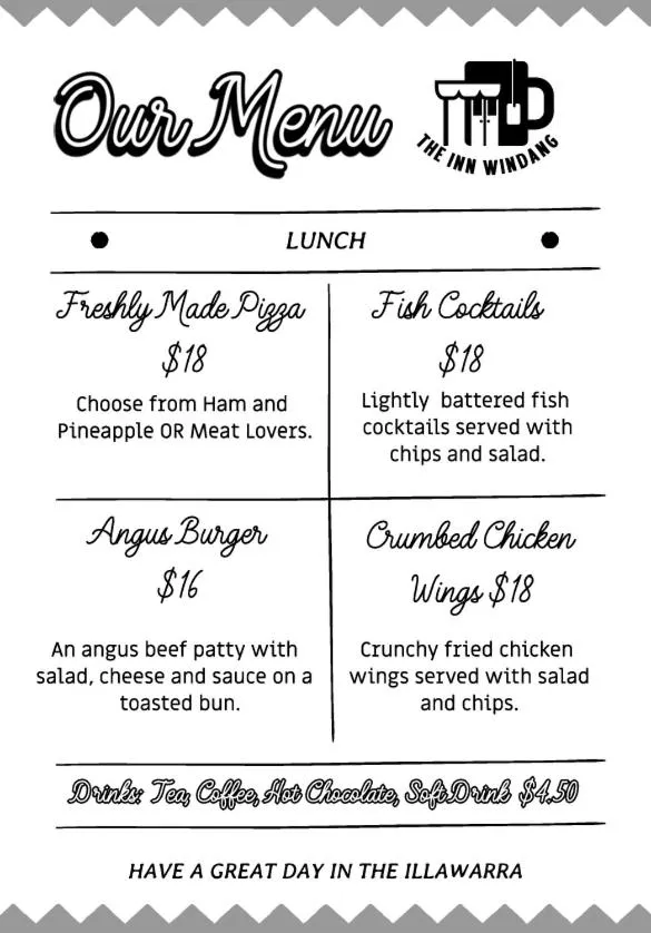 Lunch in Lakeside Inn Wollongong