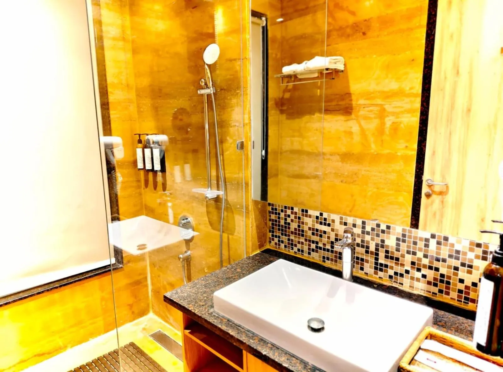 Bathroom in Pushkara Resort and Spa, Pushkar