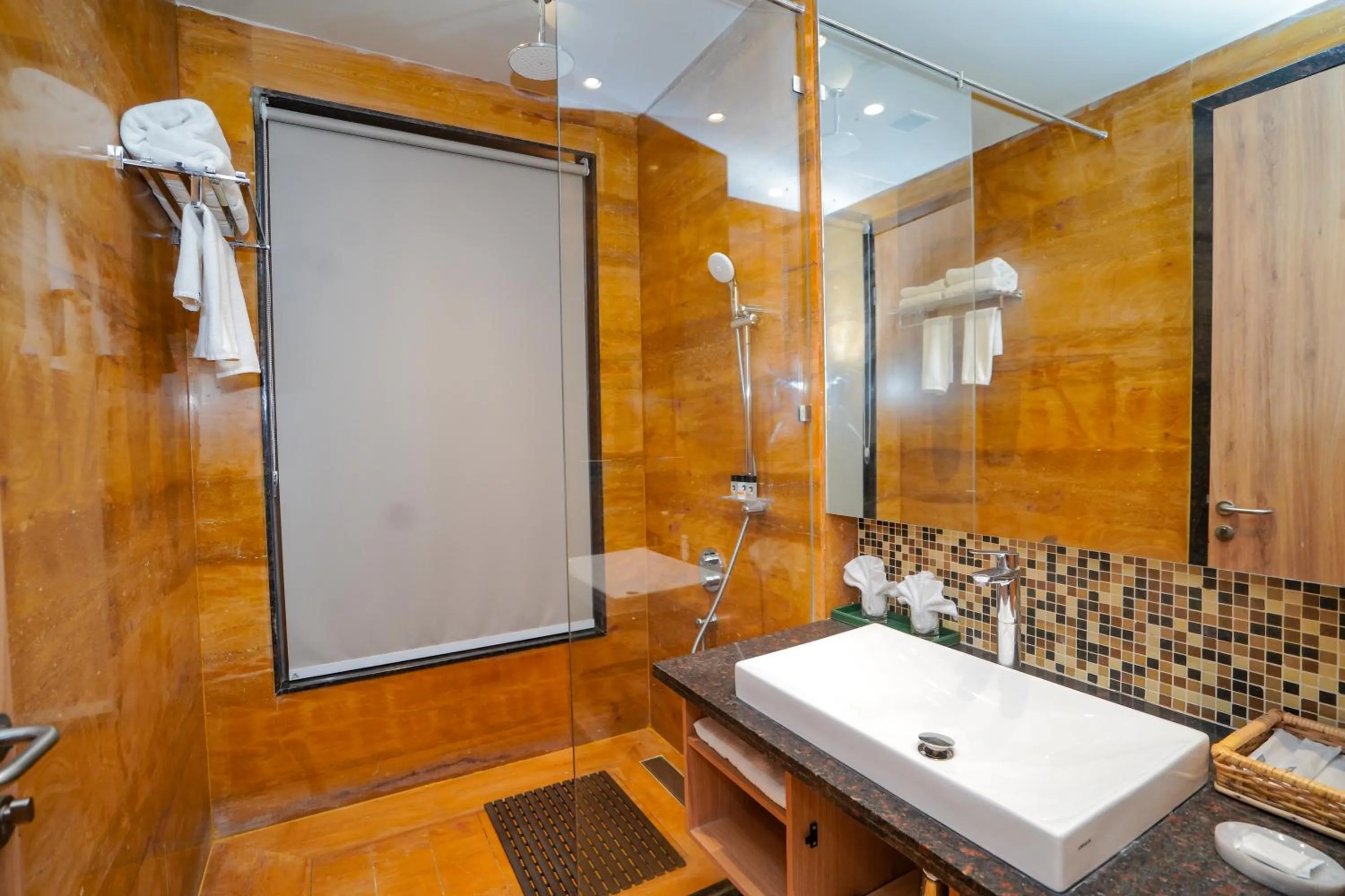 Shower in Pushkara Resort and Spa, Pushkar