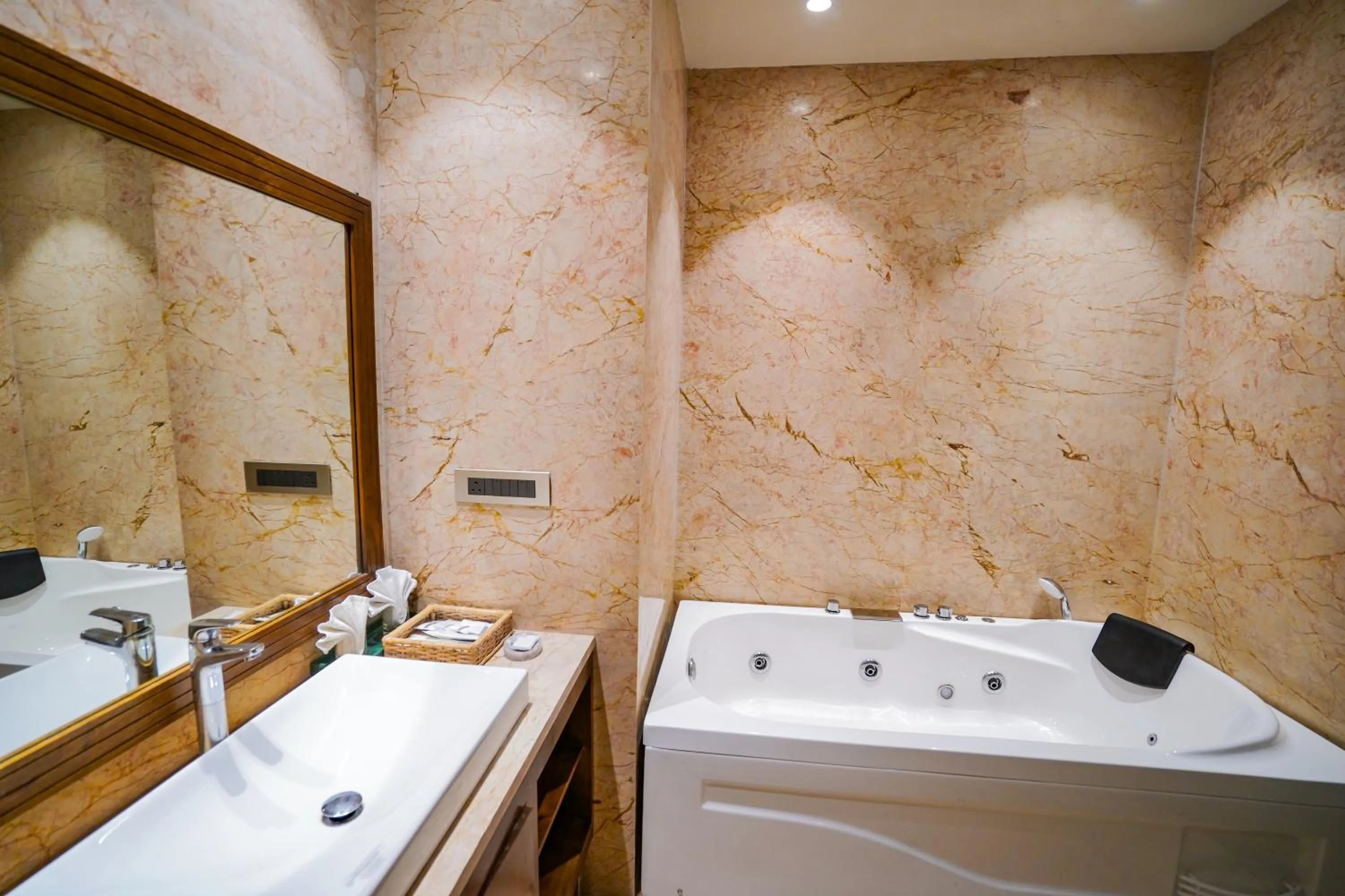 Bathroom in Pushkara Resort and Spa, Pushkar