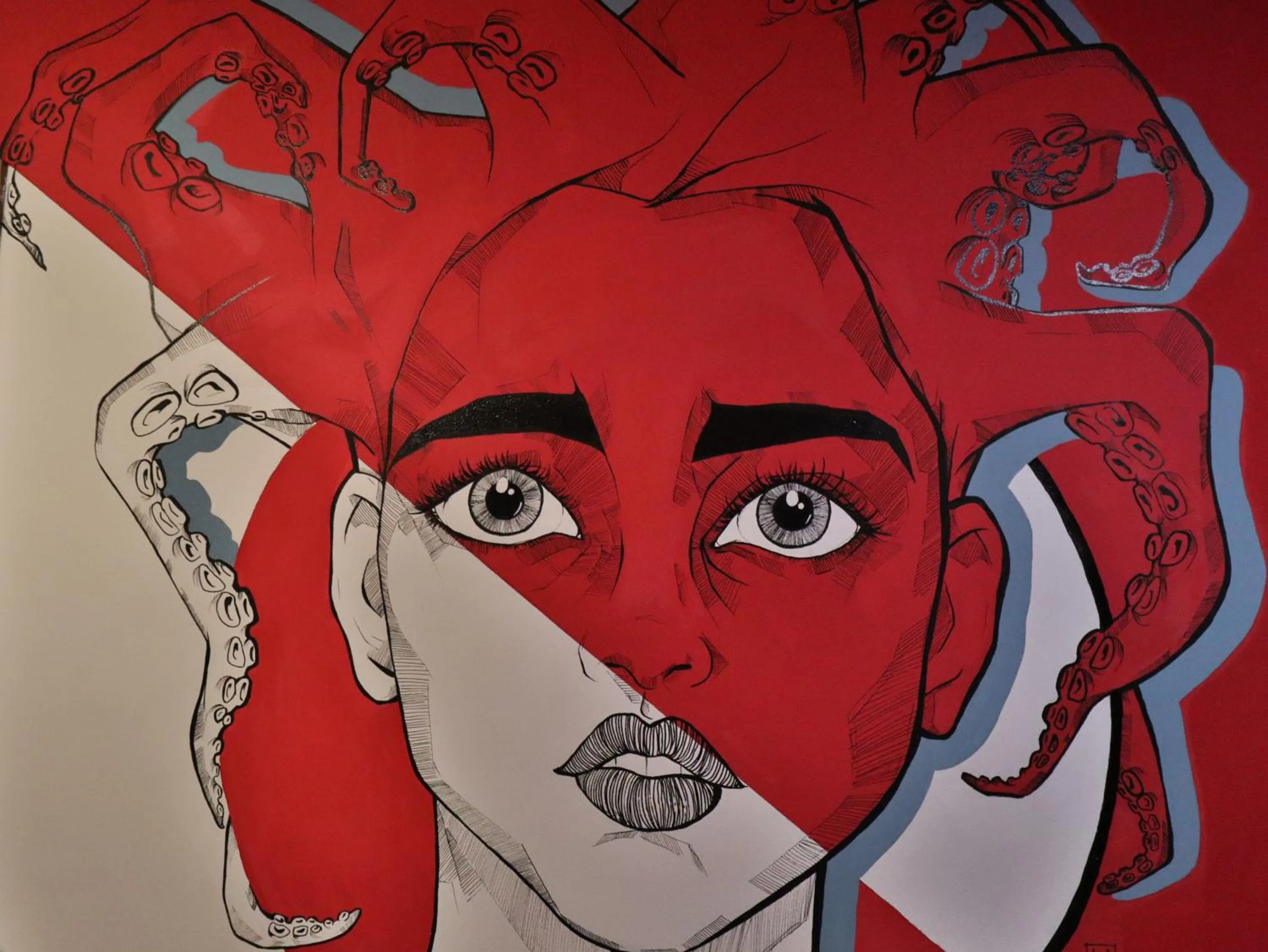 Decorative detail in Ostello San Filippo Neri