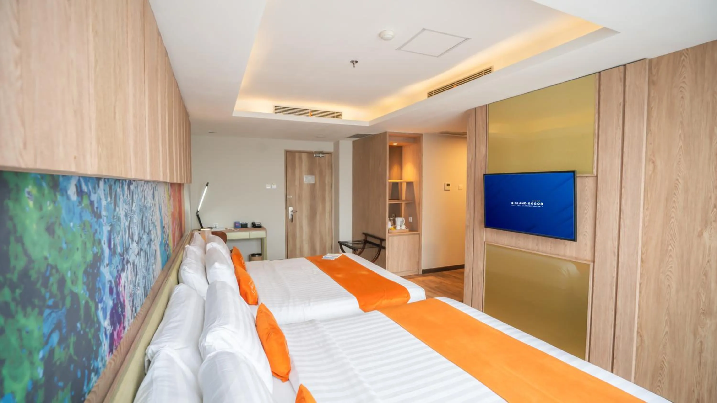 Bed in Bigland Bogor Hotel Powered by Archipelago