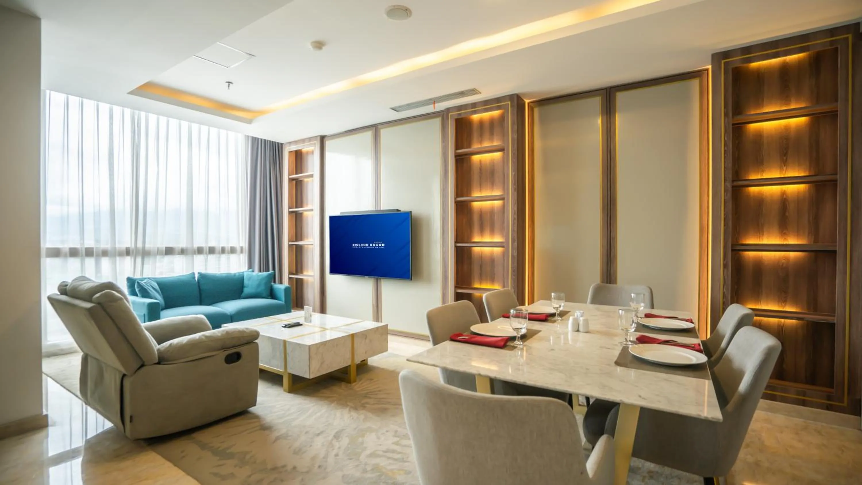 Living room in Bigland Bogor Hotel Powered by Archipelago