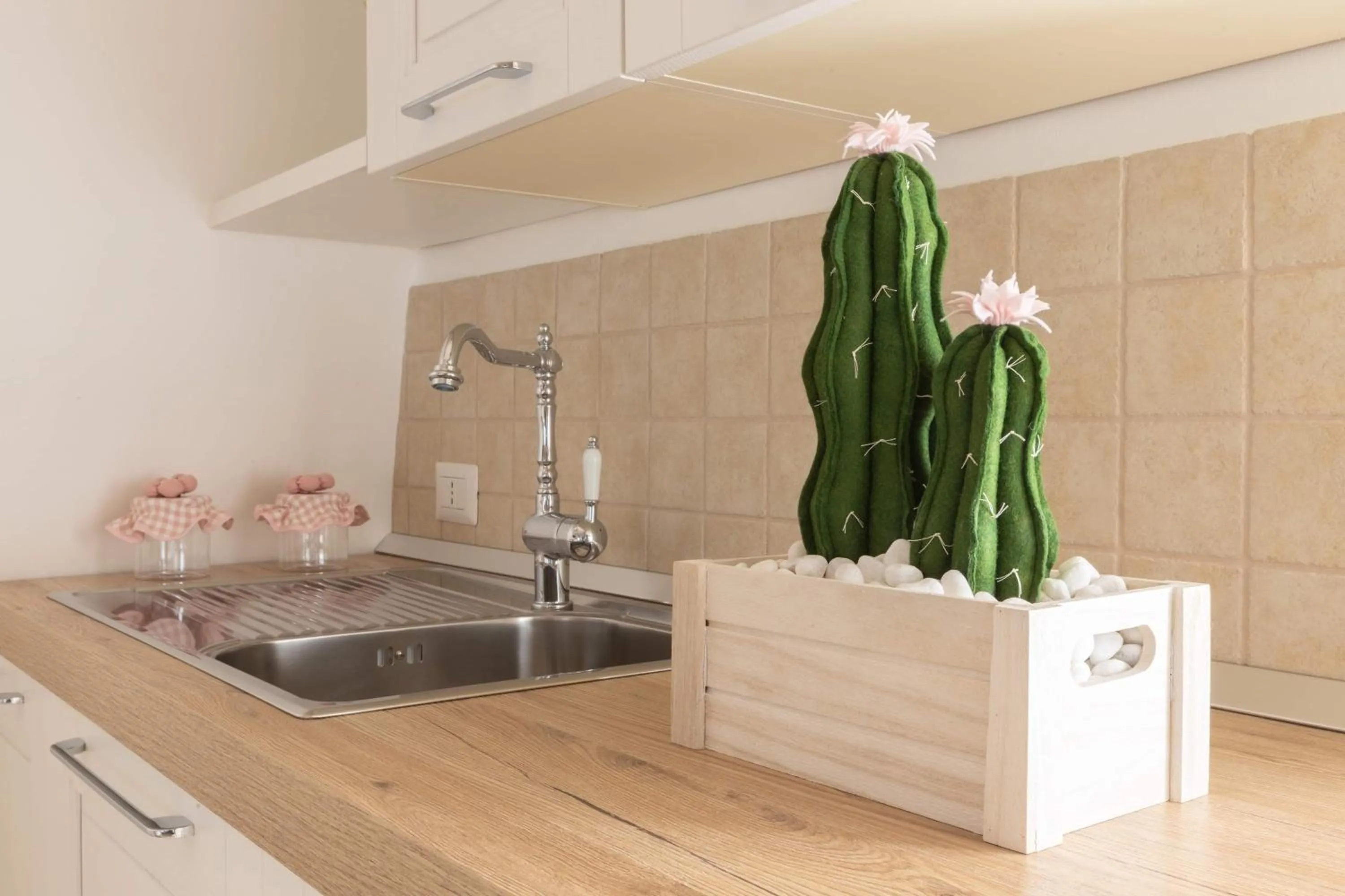 Kitchen or kitchenette in B&B La finestra sui Giardini