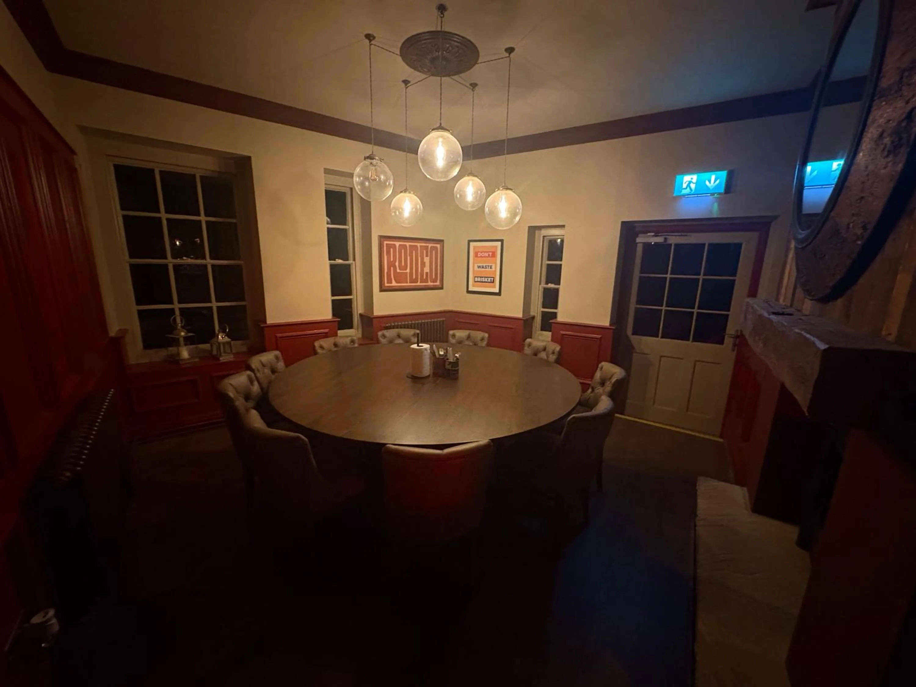Dining area in The Evenlode Rooms at Firehouse Oxford