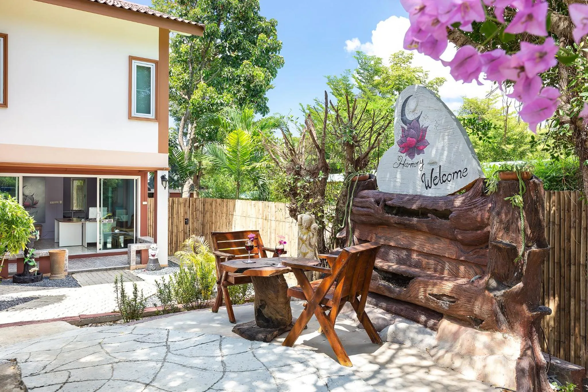 Lobby or reception in Harmony Naturist Resort Rawai Phuket 18yr minimum age only nudist nake d FKK