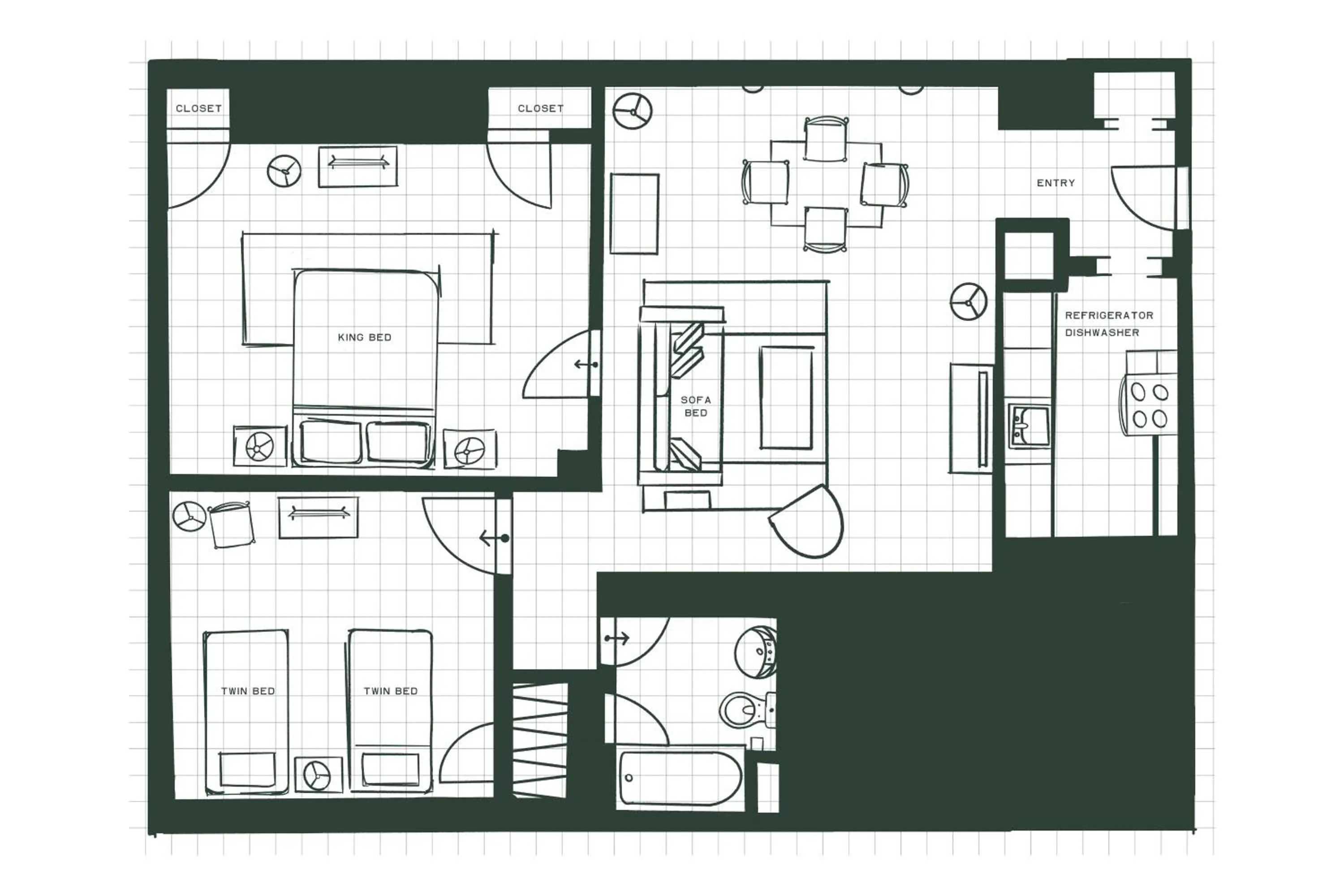 Floor plan in The Bayard