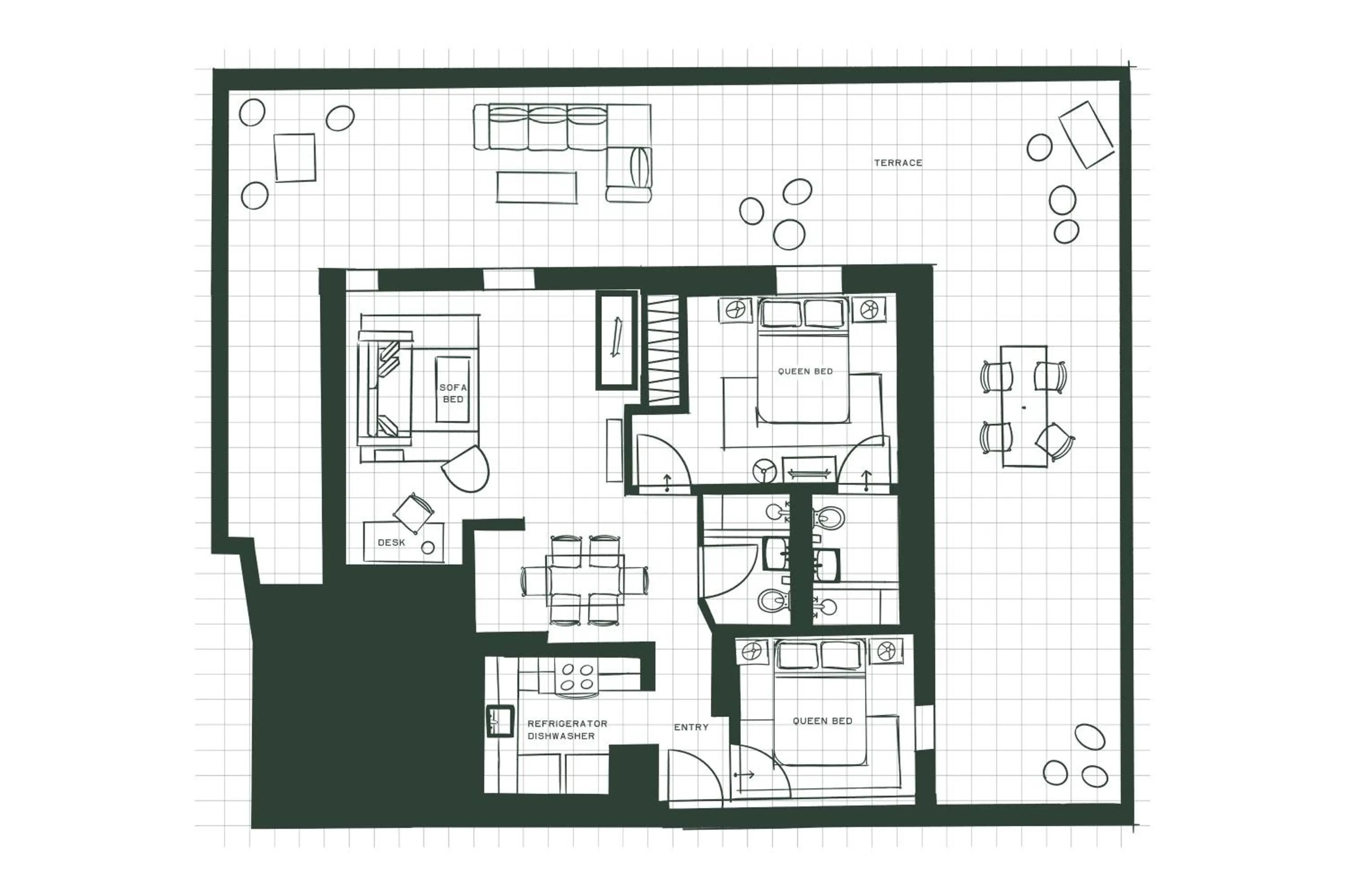 Floor plan in The Bayard