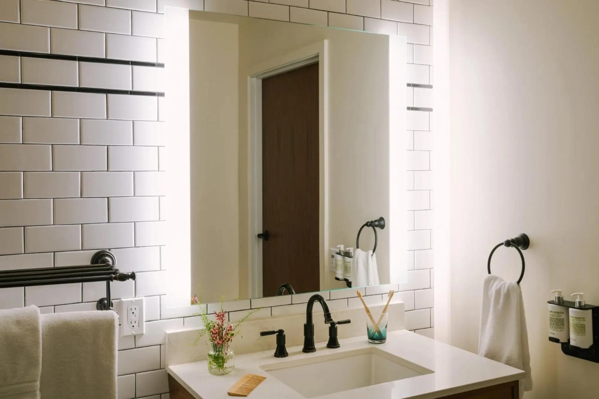 Bathroom in FOUND Hotel, Santa Monica, Series by Marriott