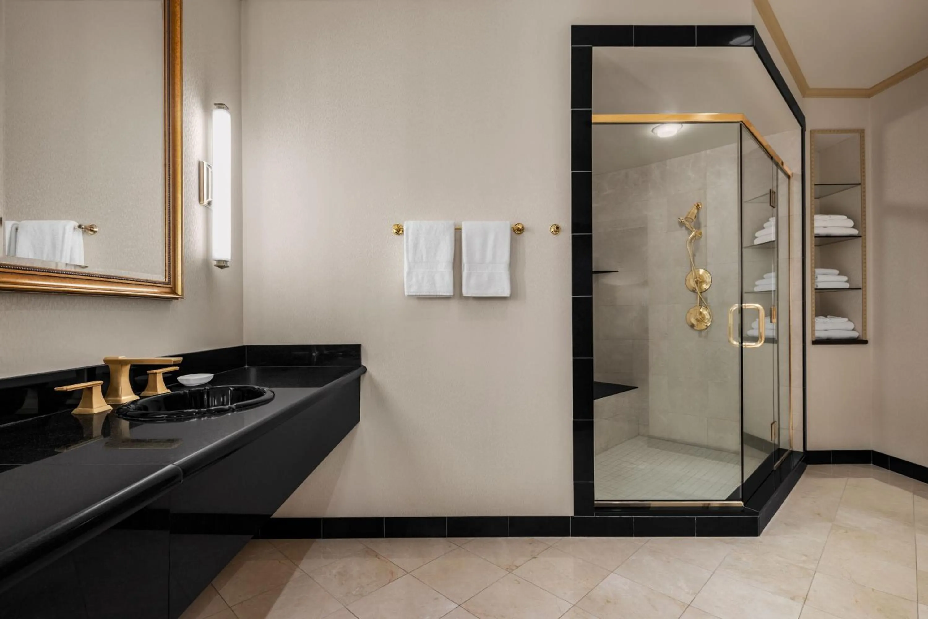 Shower in Silver Legacy Reno, A Caesars Destination