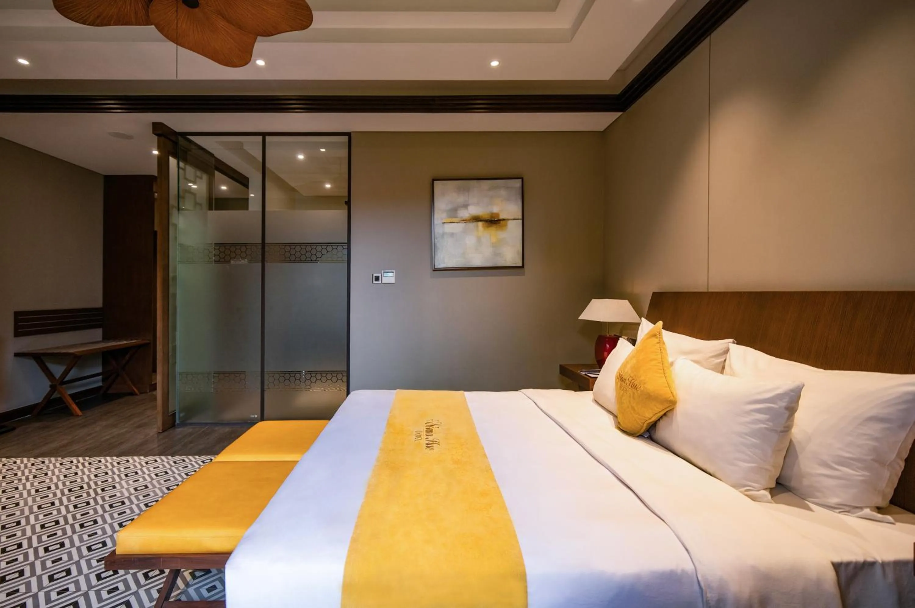 Bed in Senna Hue Hotel