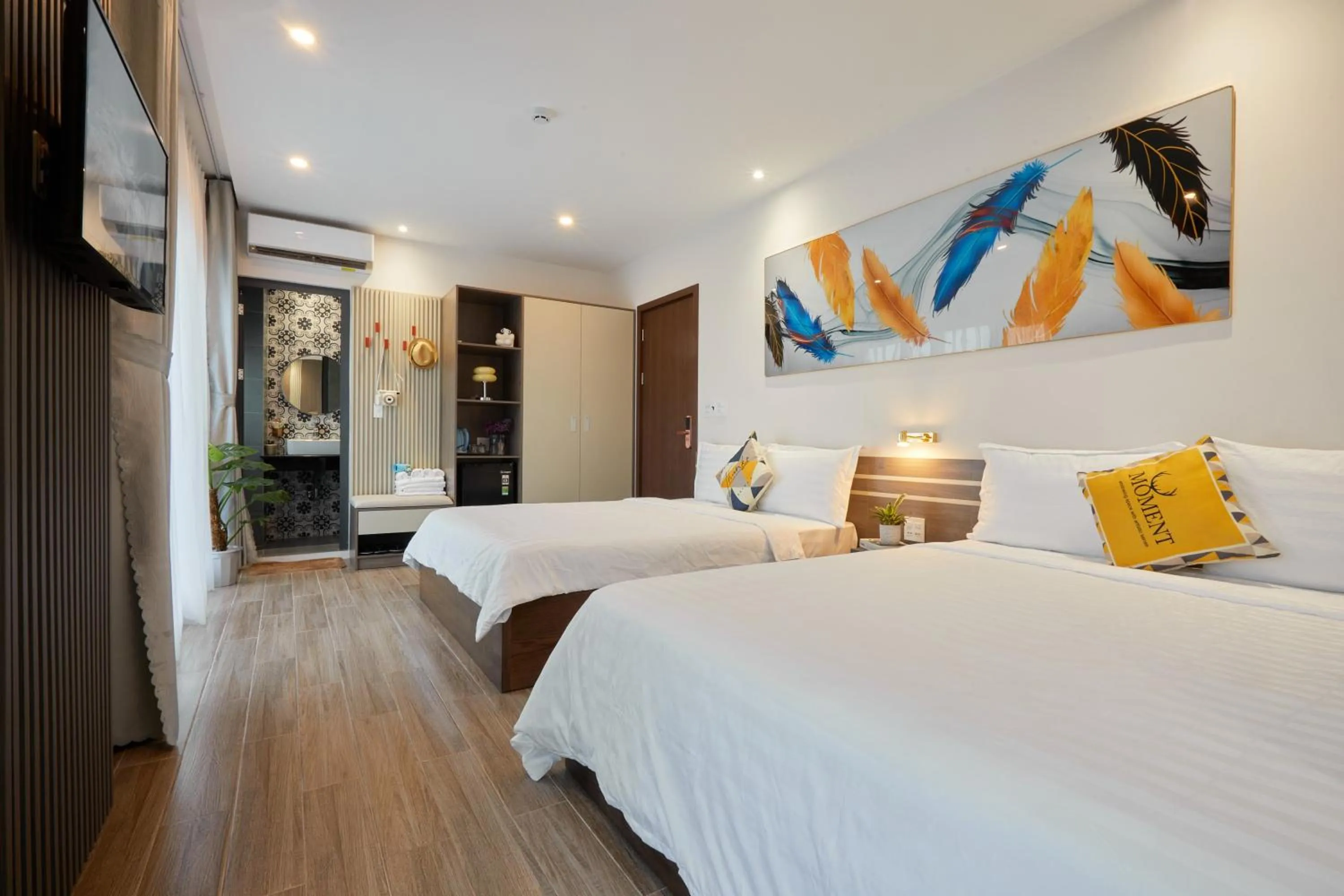 Bed in Lux Quy Nhon Homestay