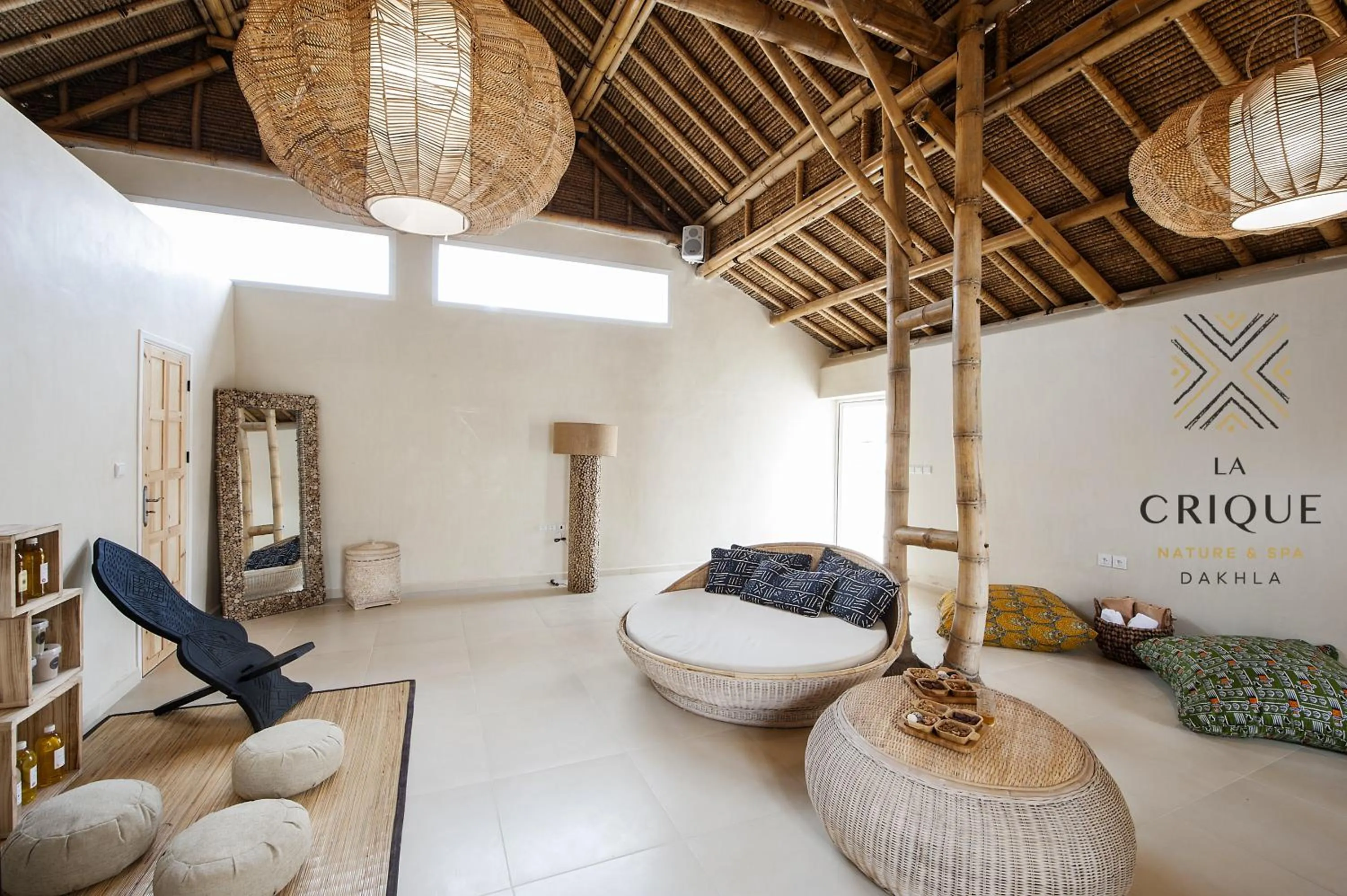 Living room in La Crique Nature & Spa