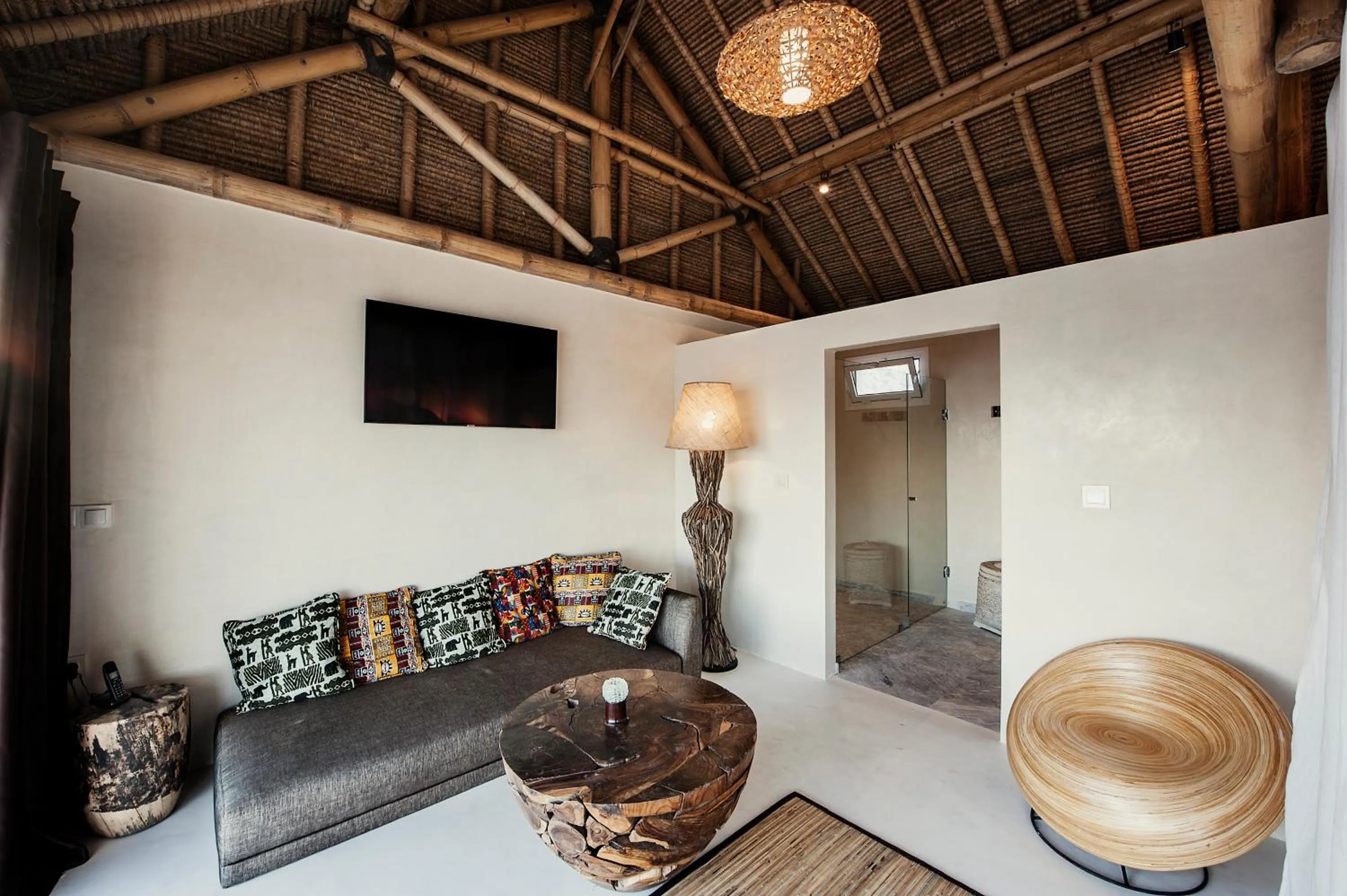 Living room in La Crique Nature & Spa