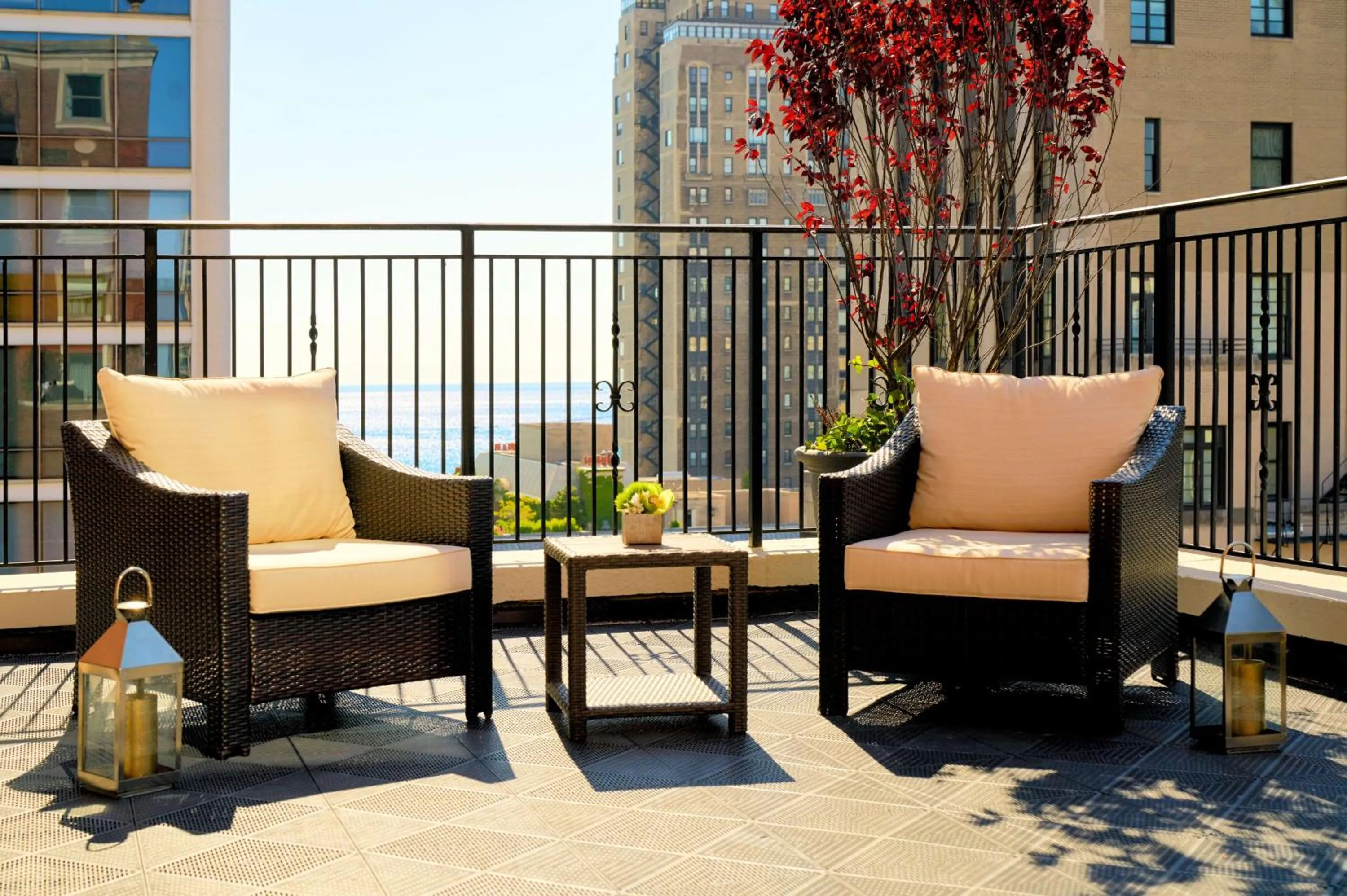 Bedroom in Ambassador Chicago, part of JdV by Hyatt