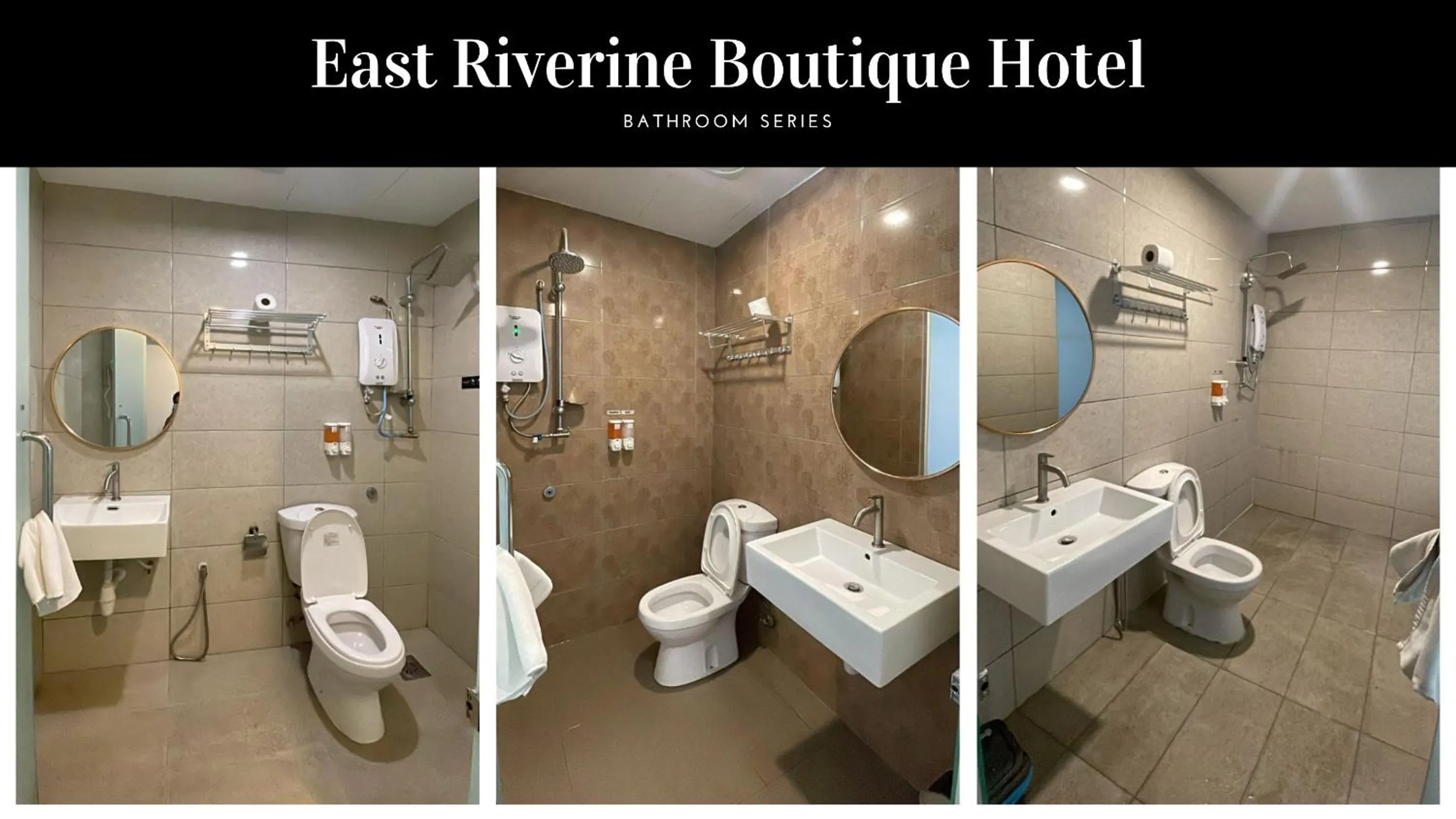 Shower in East Riverine Boutique Hotel