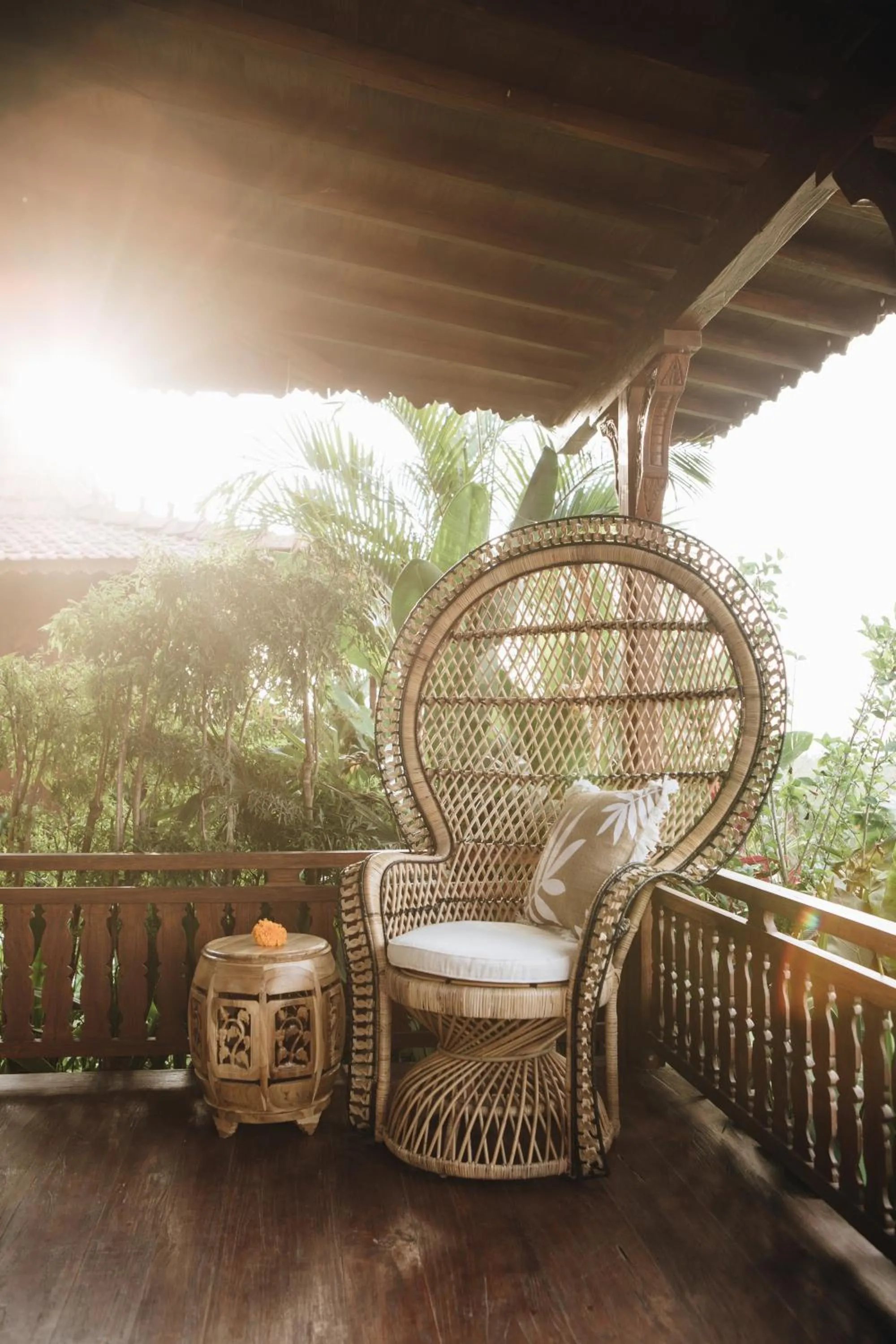 Balcony/Terrace in White Tortoise Eco Villa's