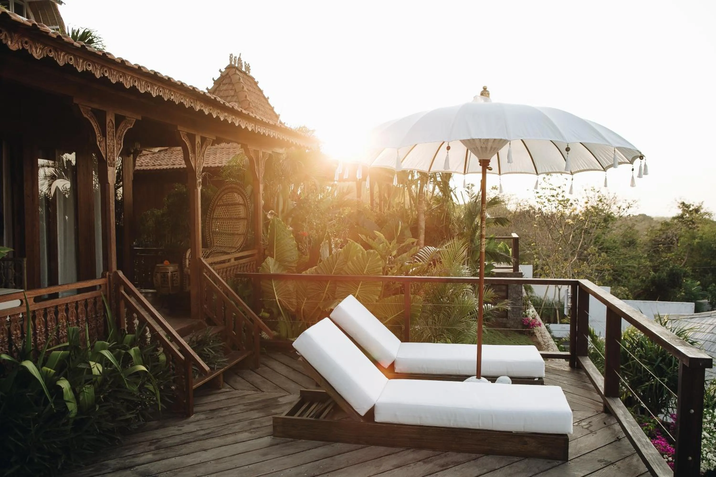 Balcony/Terrace in White Tortoise Eco Villa's