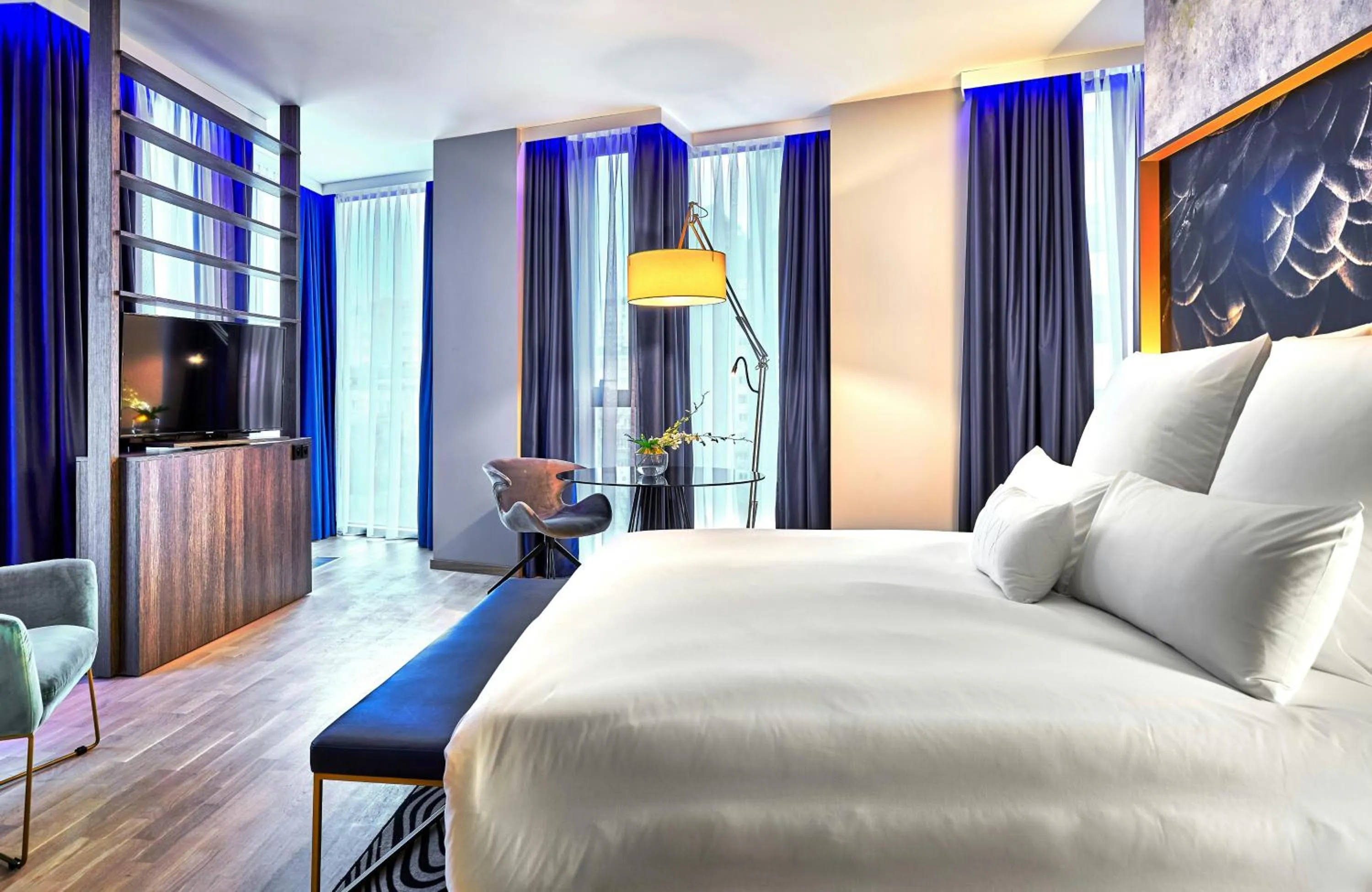 Photo of the whole room, Bed in NYX Hotel Warsaw by Leonardo Hotels