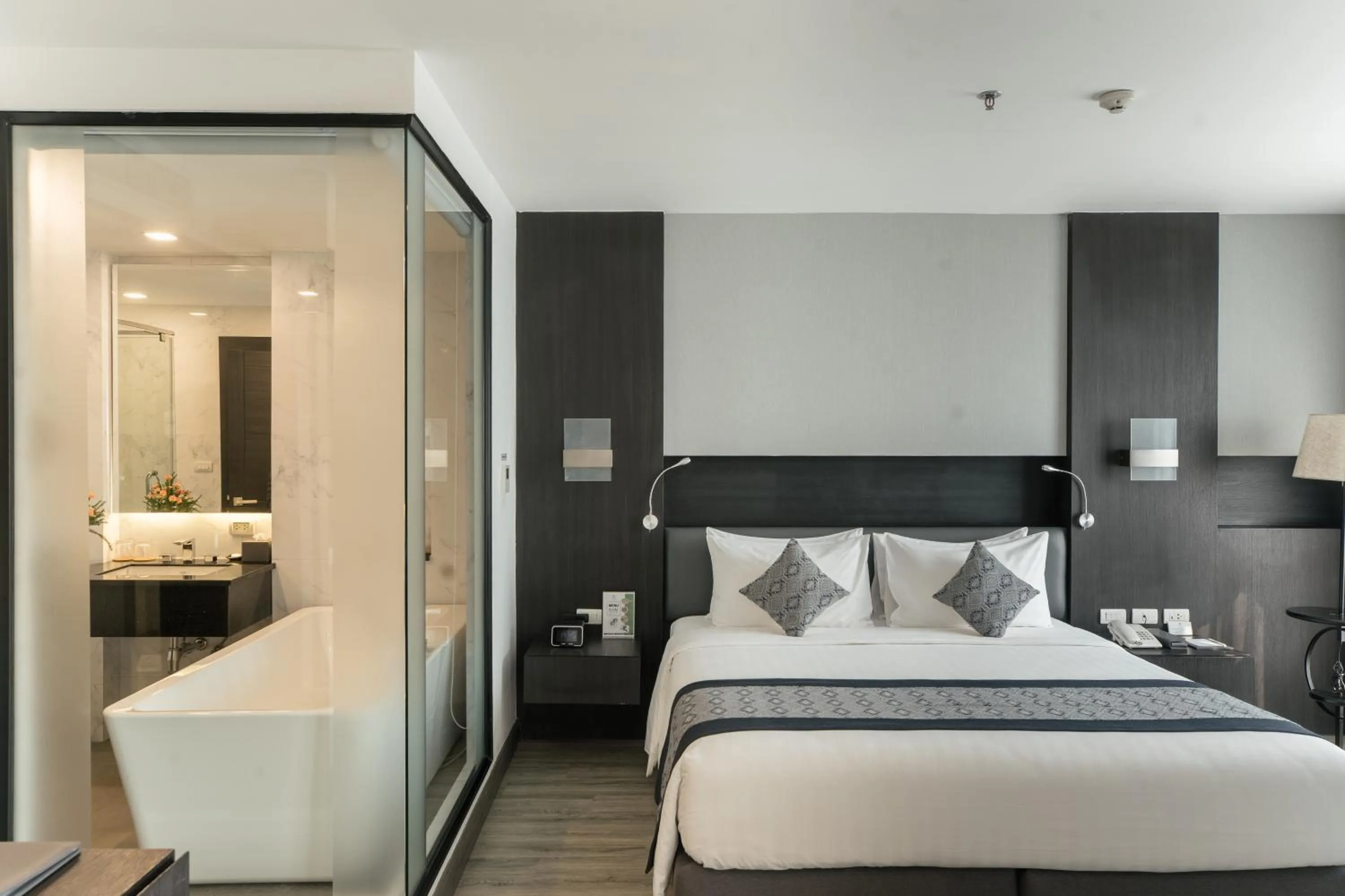 Bathroom, Bed in SureStay Hotel by Best Western Vientiane