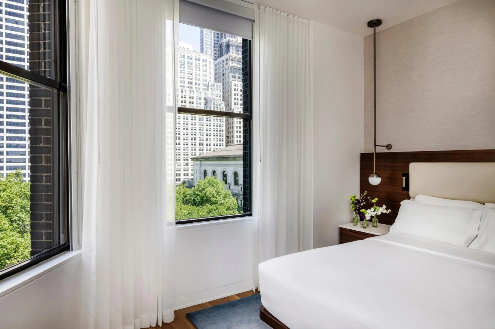 Bed in Bryant Park Hotel