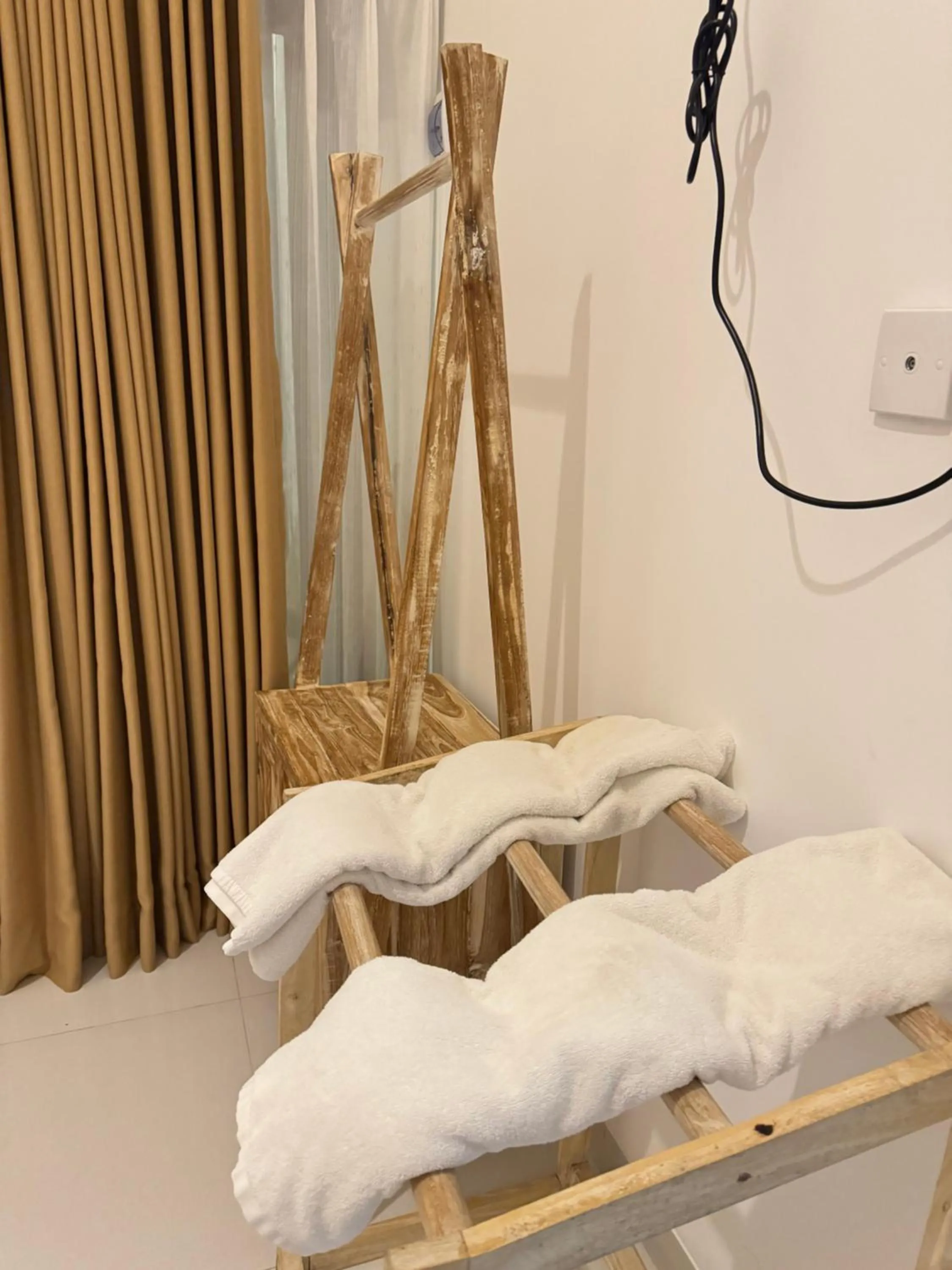 towels in Batur lake view