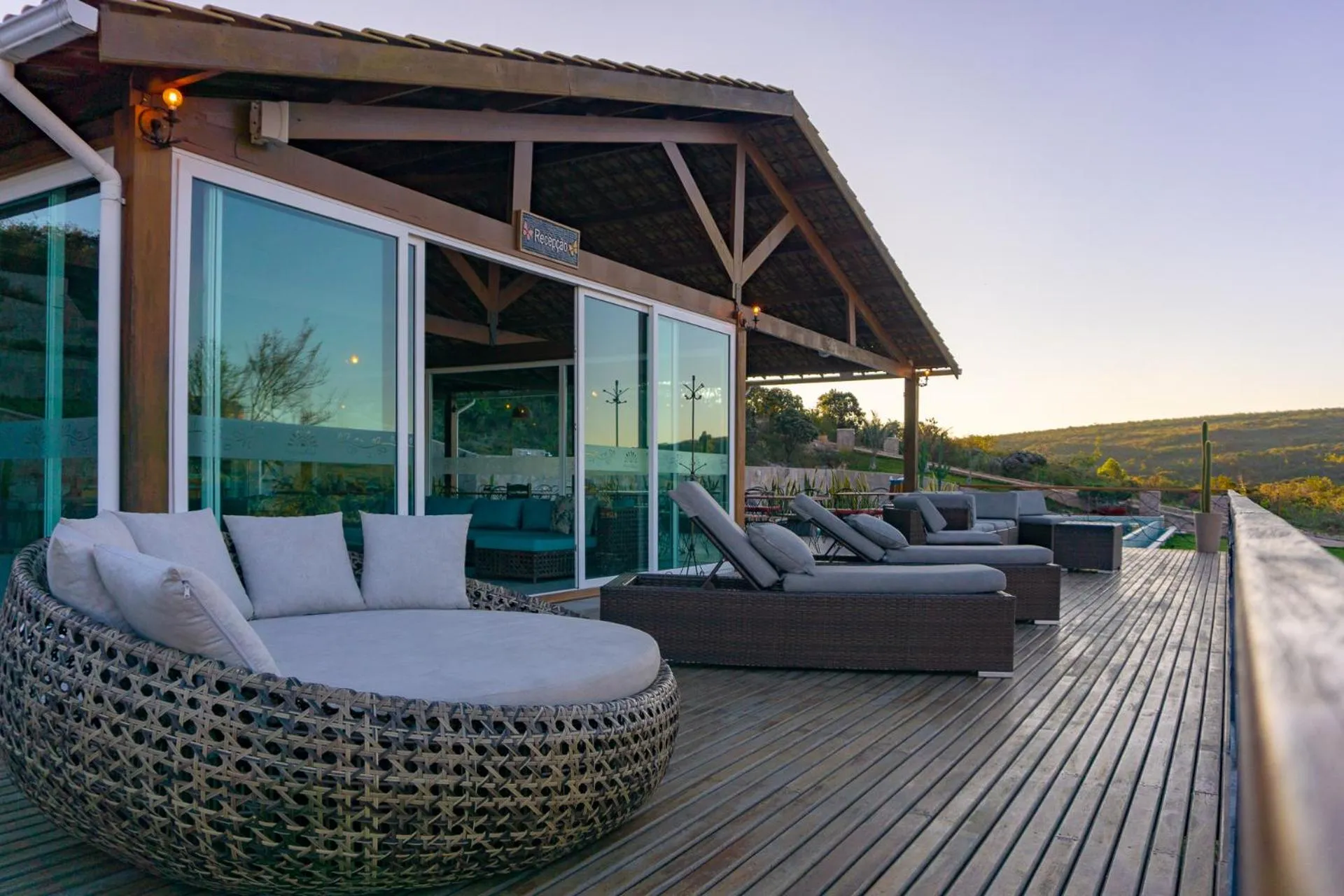 Seating area in Pousada Amanhecer