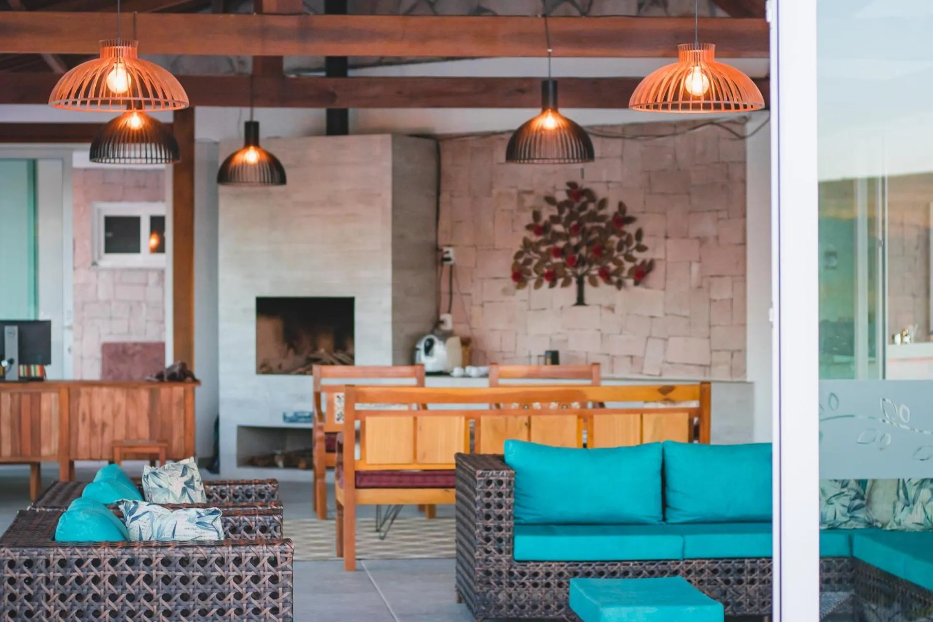 Lobby or reception in Pousada Amanhecer