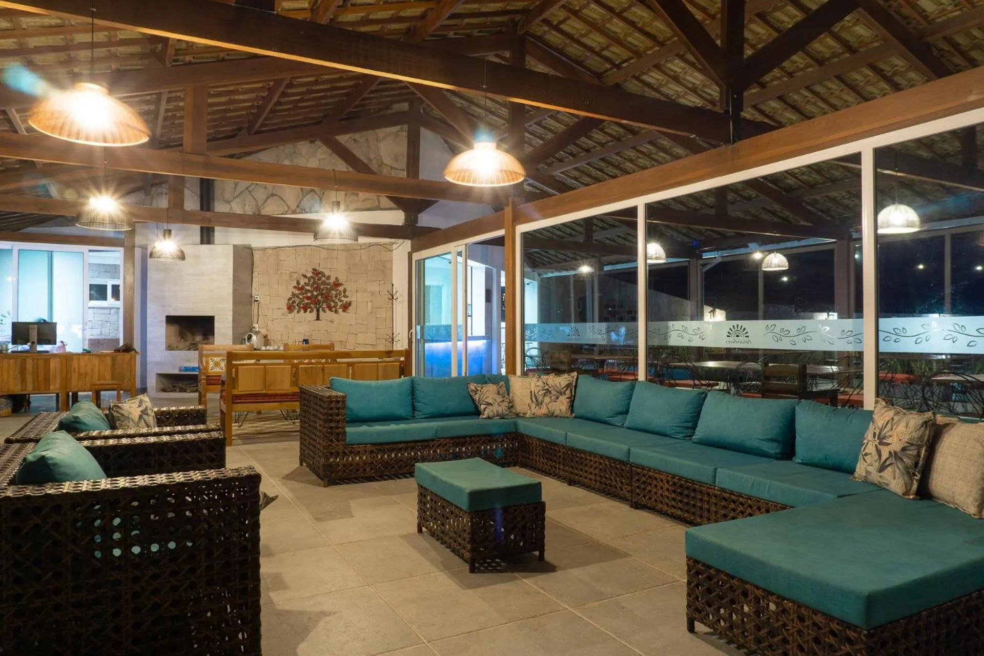 Lobby or reception in Pousada Amanhecer