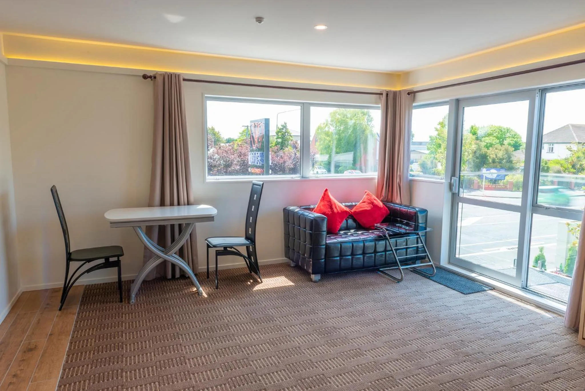 Living room in V Motel