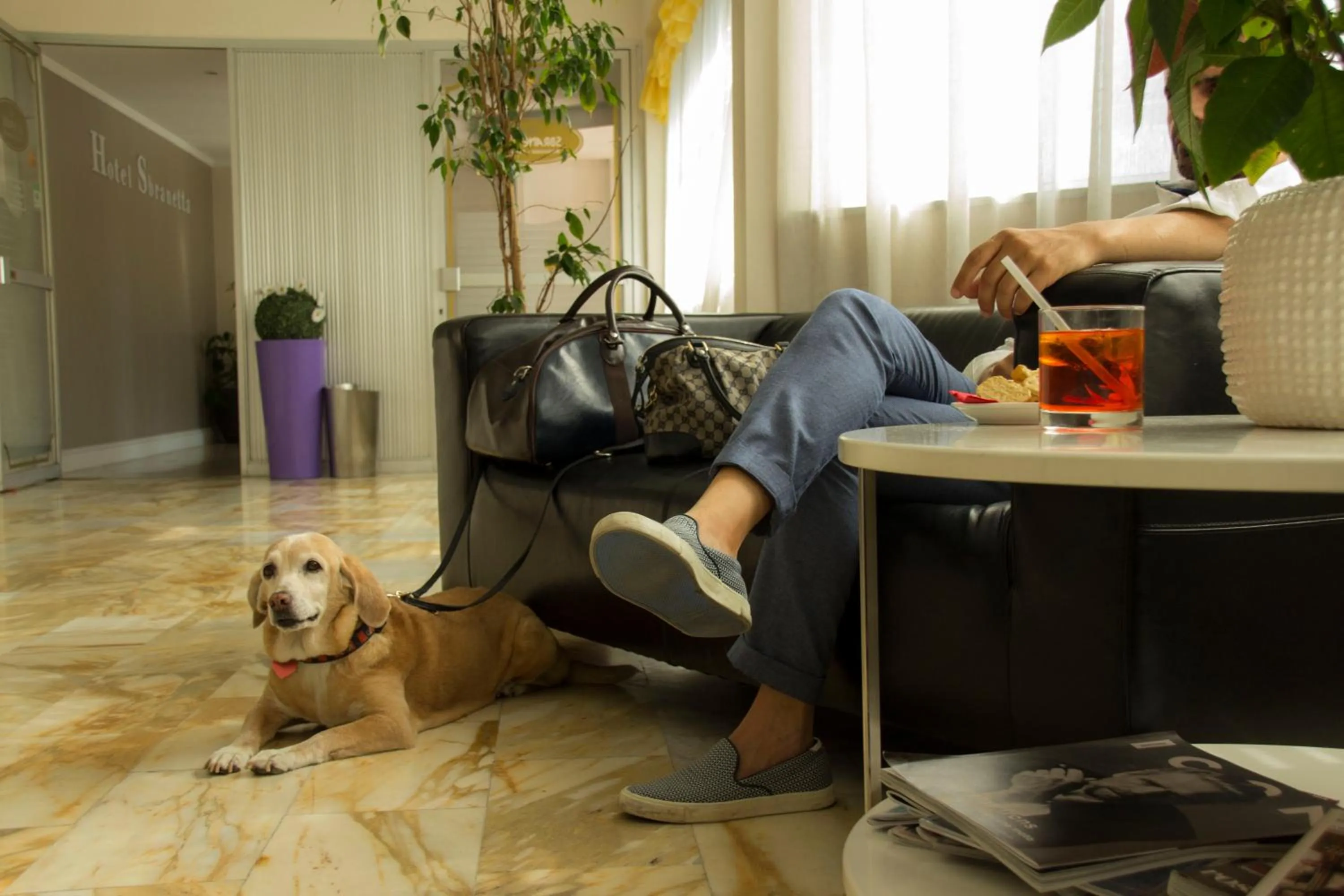 Communal lounge/ TV room in Hotel Ristorante Sbranetta
