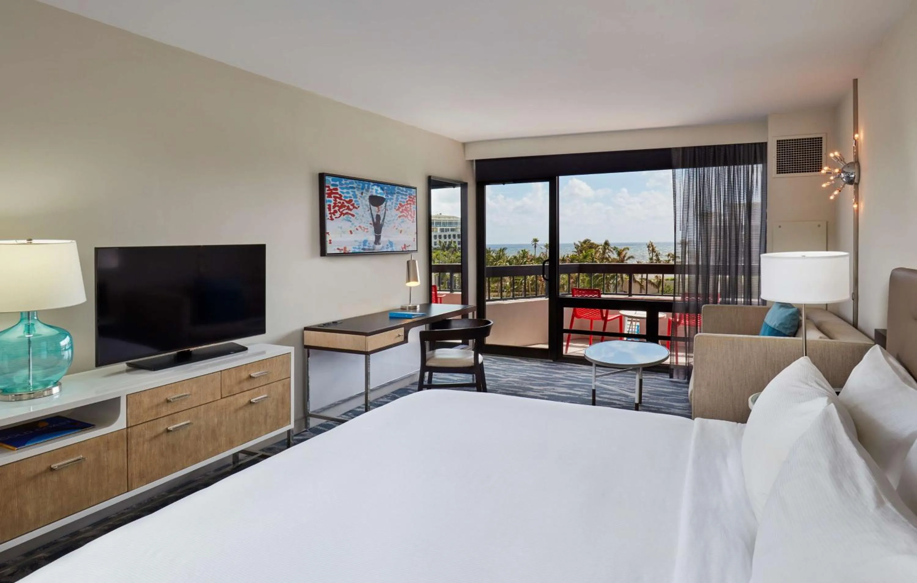 Bedroom, Bed in Waterstone Resort & Marina Boca Raton, Curio Collection by Hilton