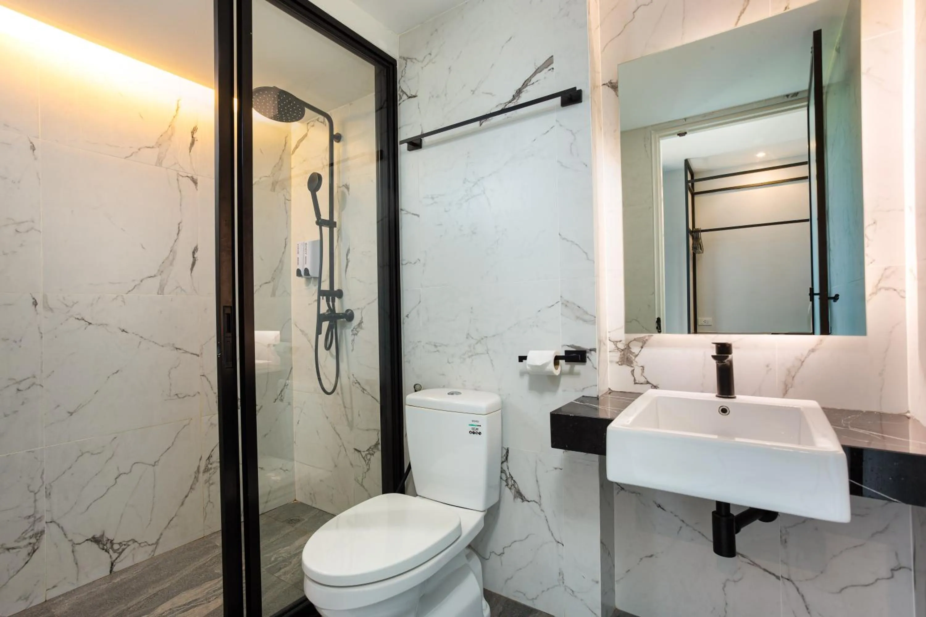 Shower in BOOK Design Hotel