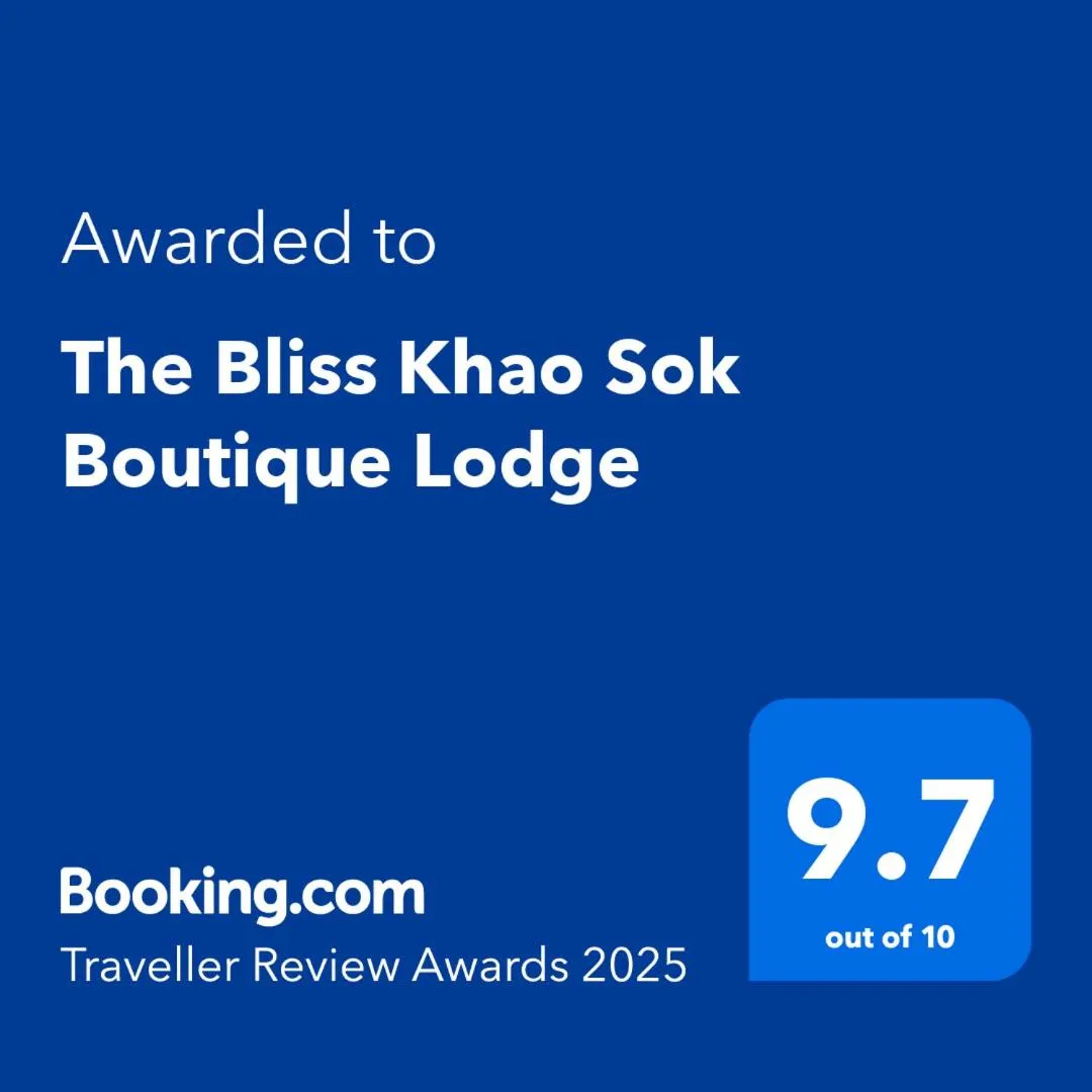 Certificate/Award in The Bliss Khao Sok Boutique Lodge