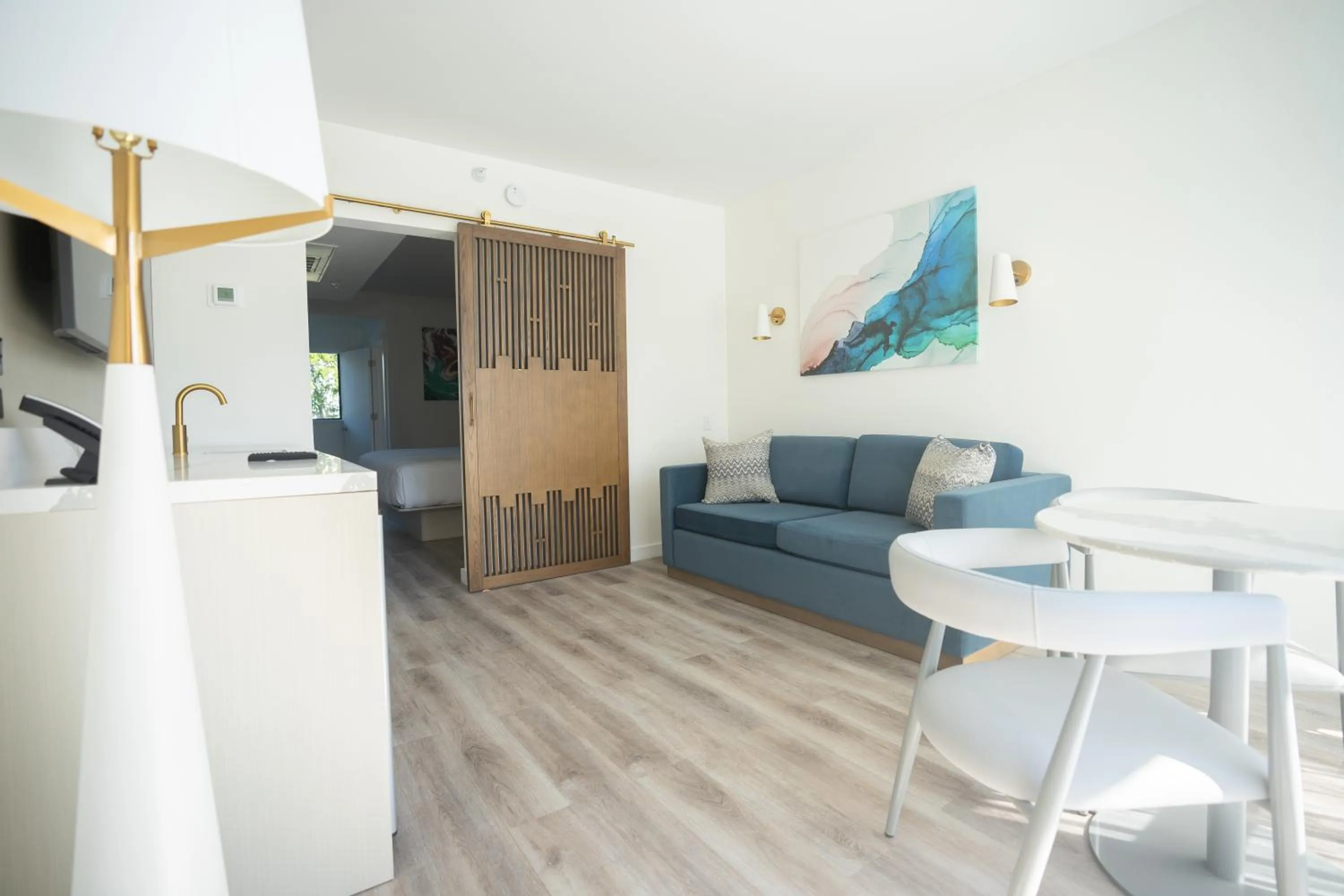 Living room in DASKK Orlando Hotel near Universal Blvd, an Ascend Collection Hotel