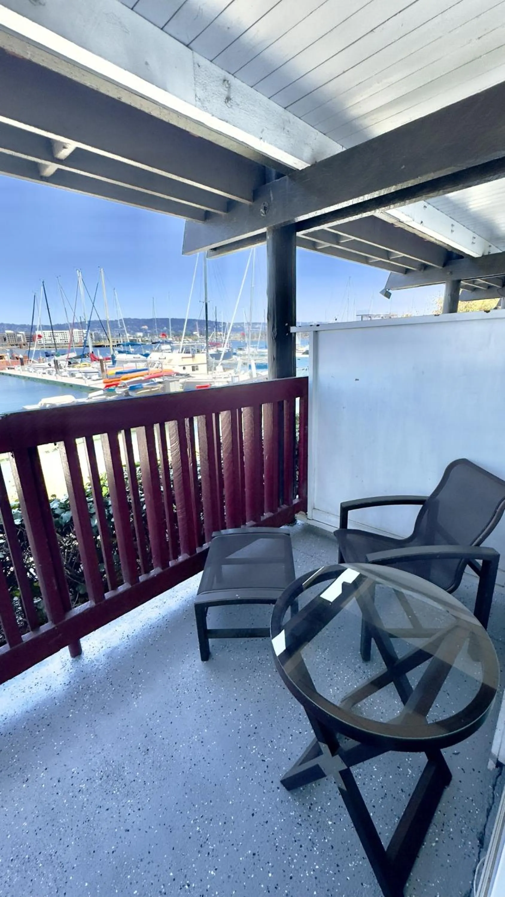 Patio in Marina Village Inn