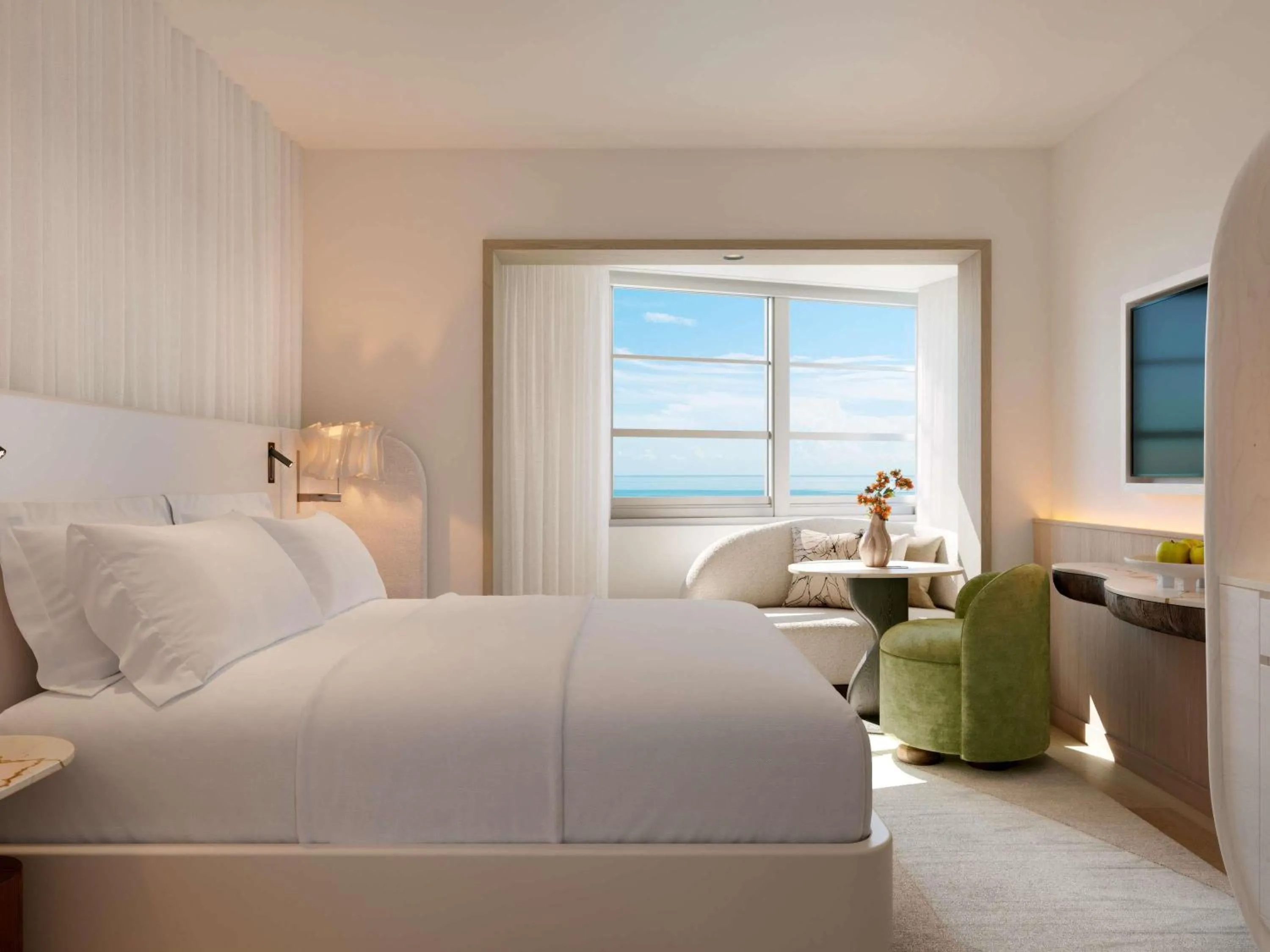 Bedroom, Bed in Delano Miami Beach