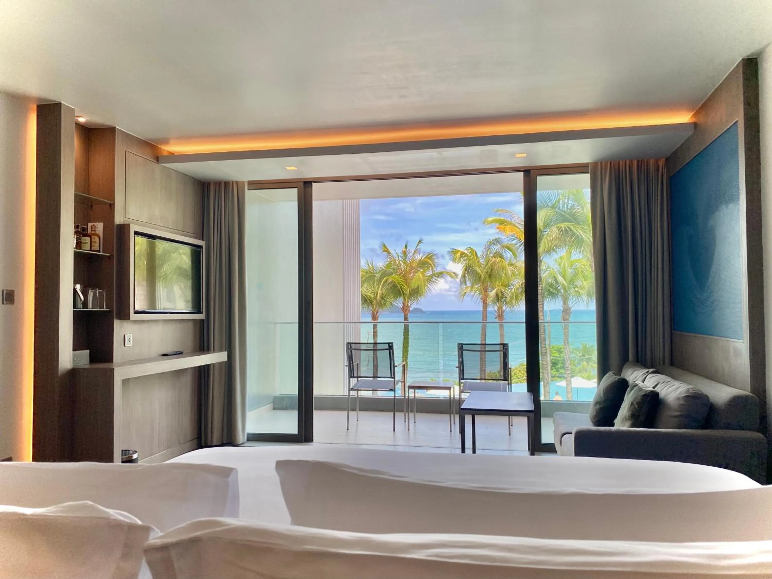 Bedroom, Bed in Oceanfront Beach Resort