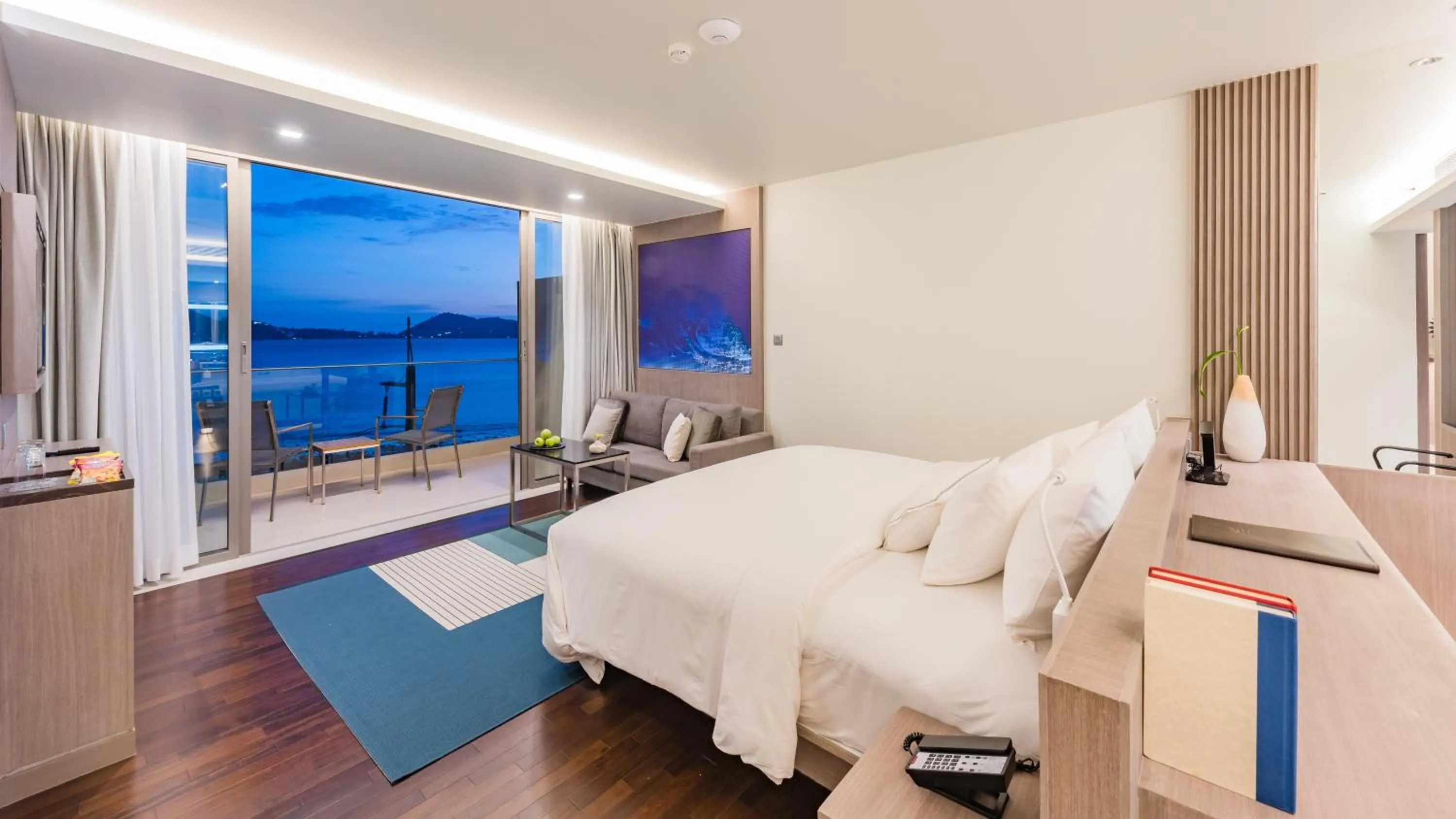 Bedroom, Bed in Oceanfront Beach Resort