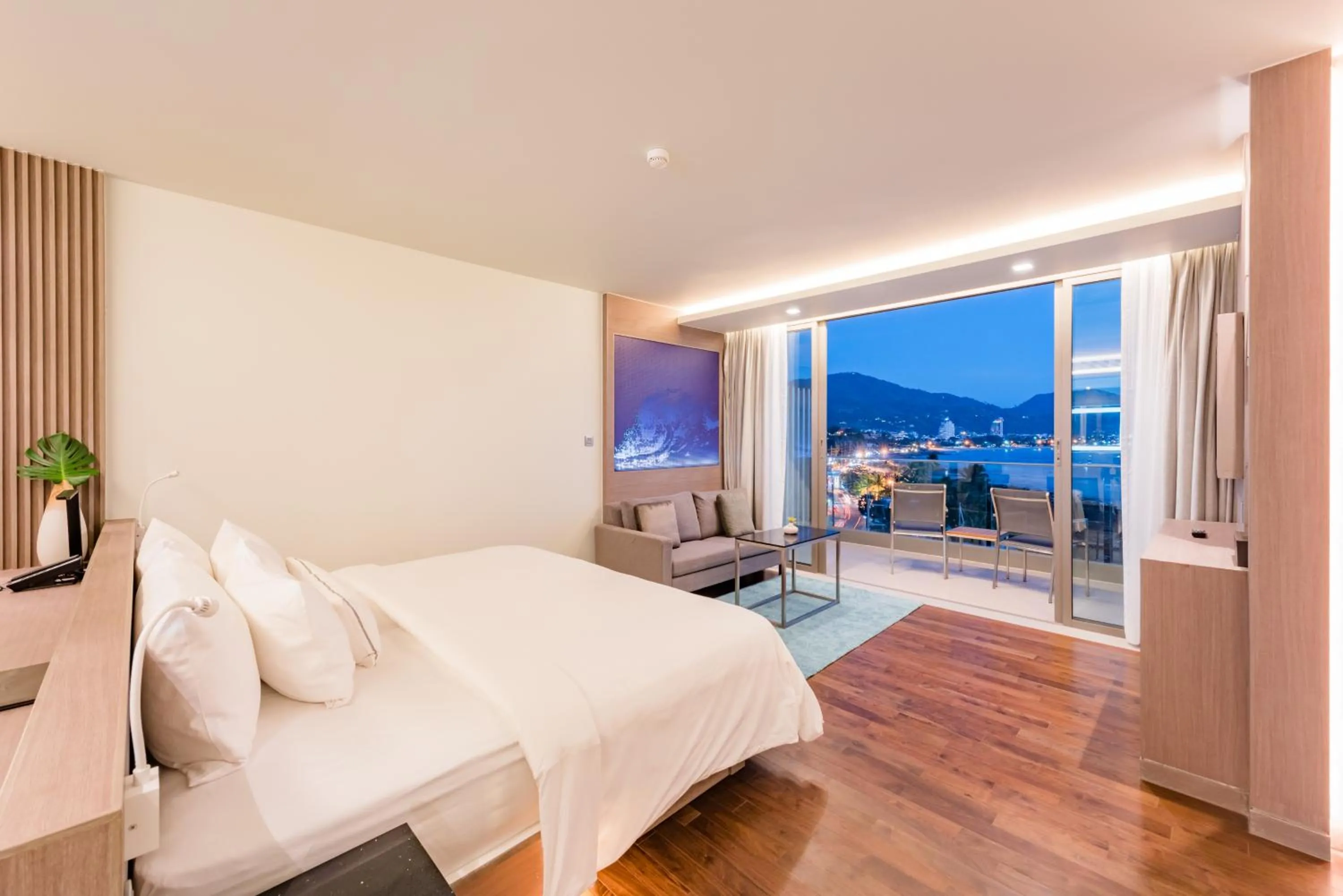 Bedroom, Bed in Oceanfront Beach Resort