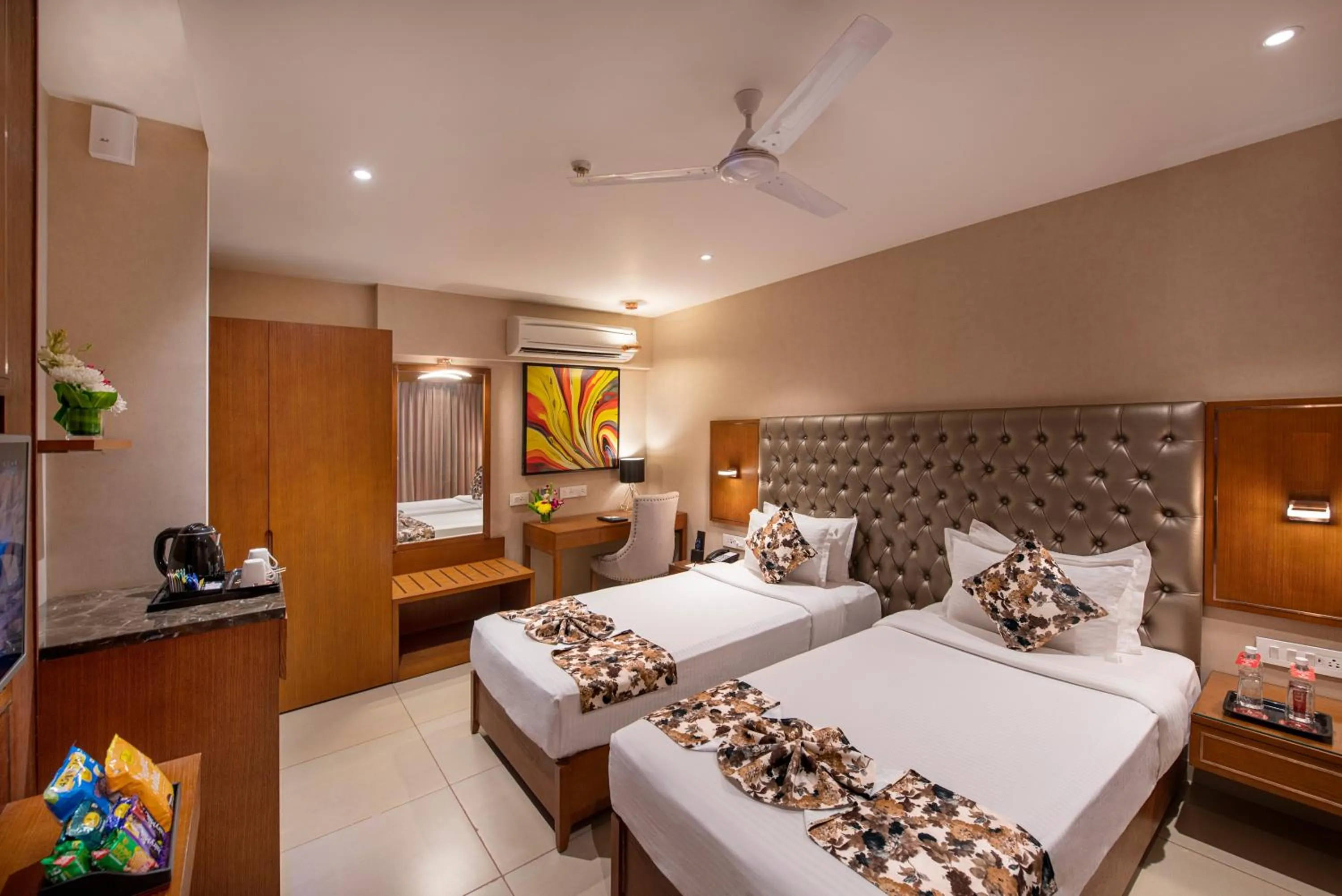 Photo of the whole room, Bed in SK Lords Inn Ahmedabad