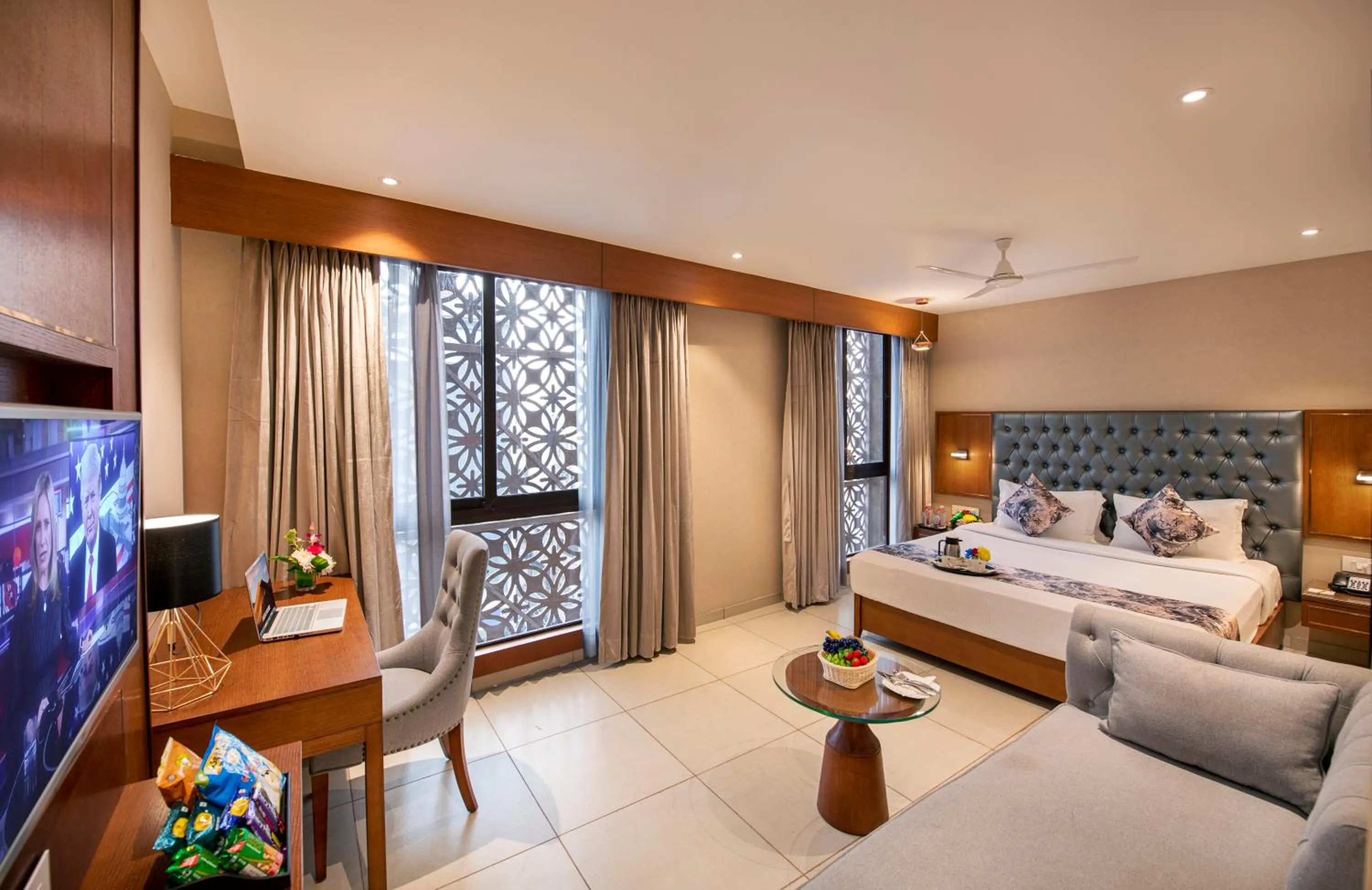 Photo of the whole room, Bed in SK Lords Inn Ahmedabad