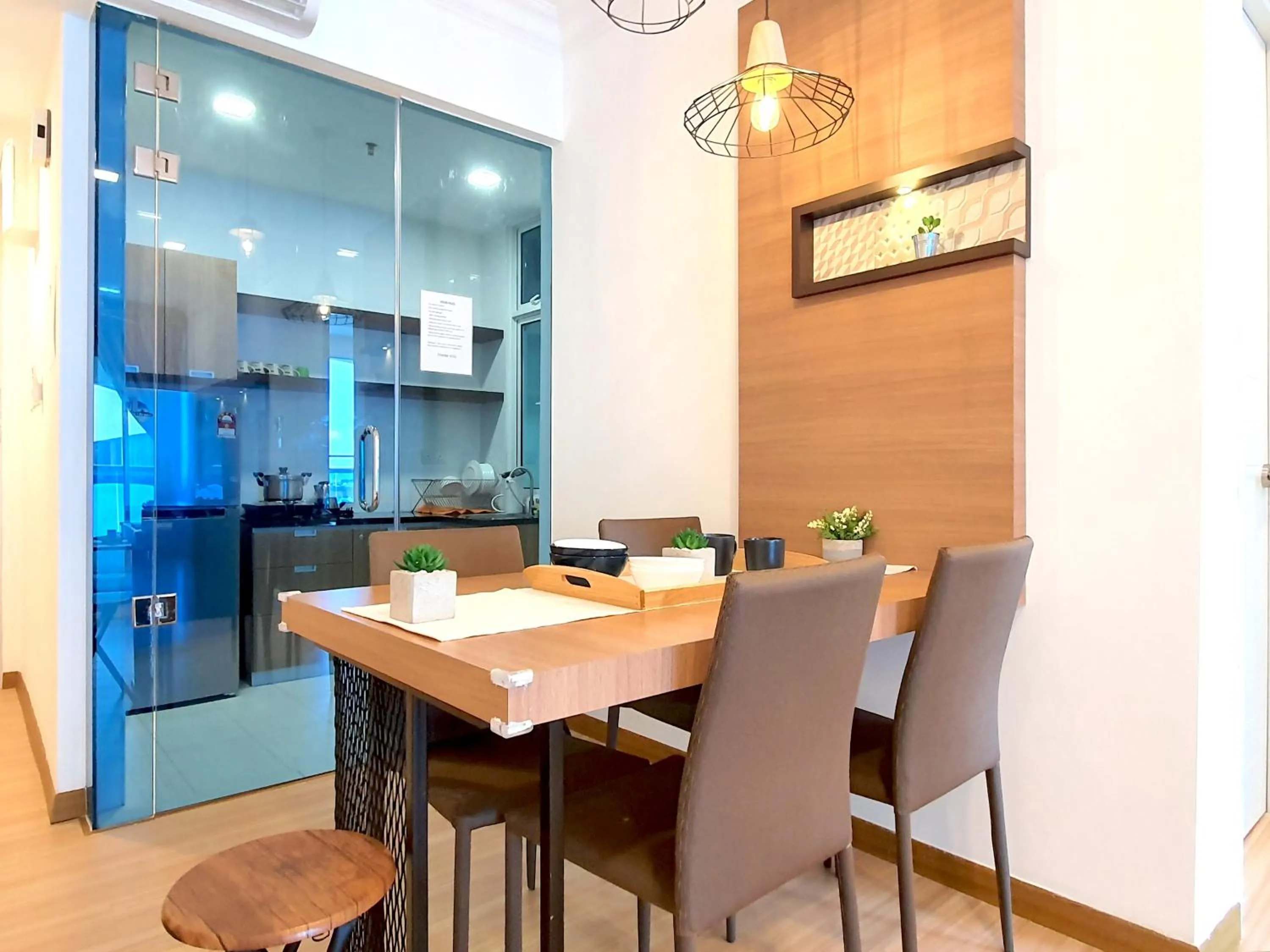 Dining area in The Wave Suites Melaka