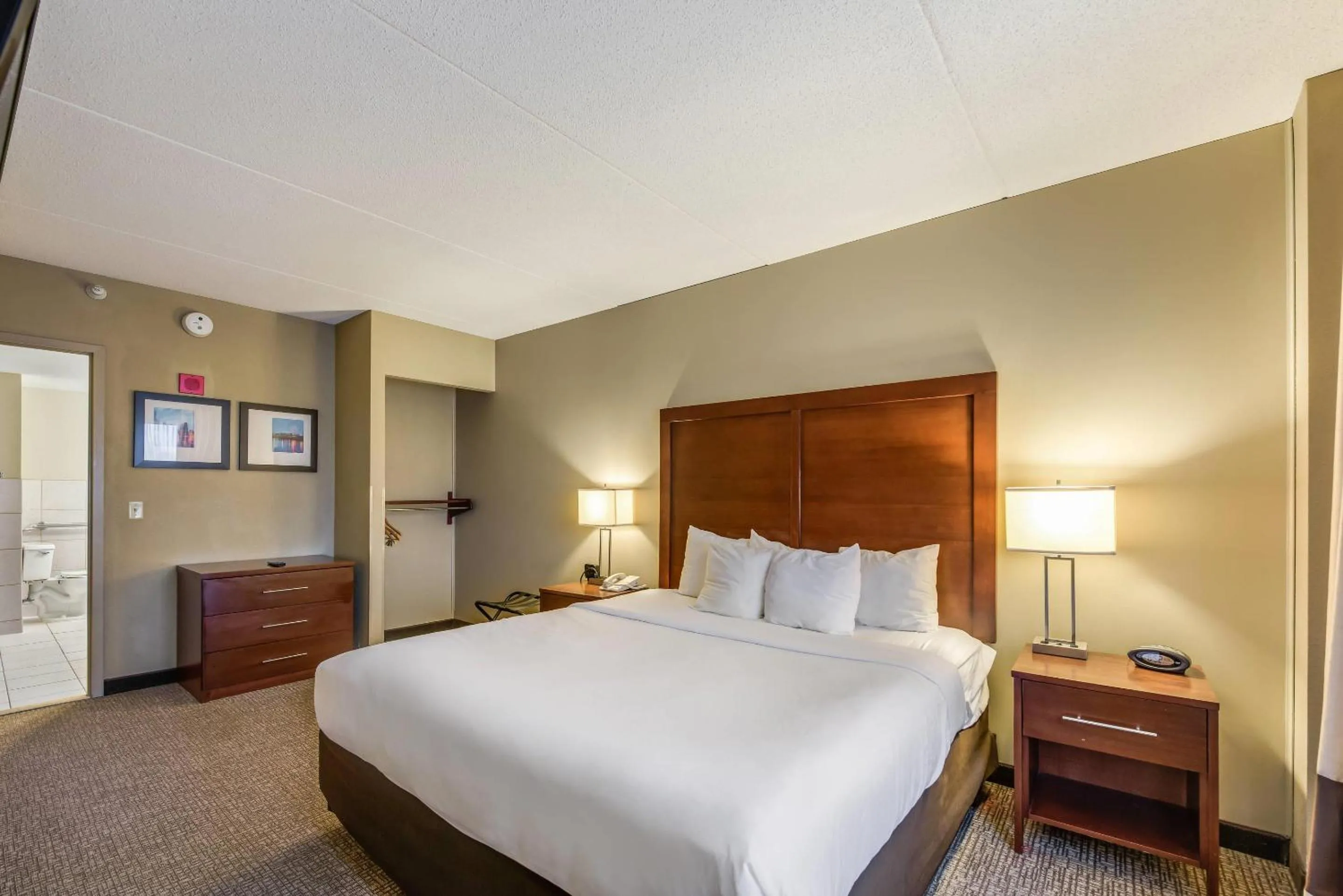 Bedroom in Comfort Suites Chicago O'Hare Airport